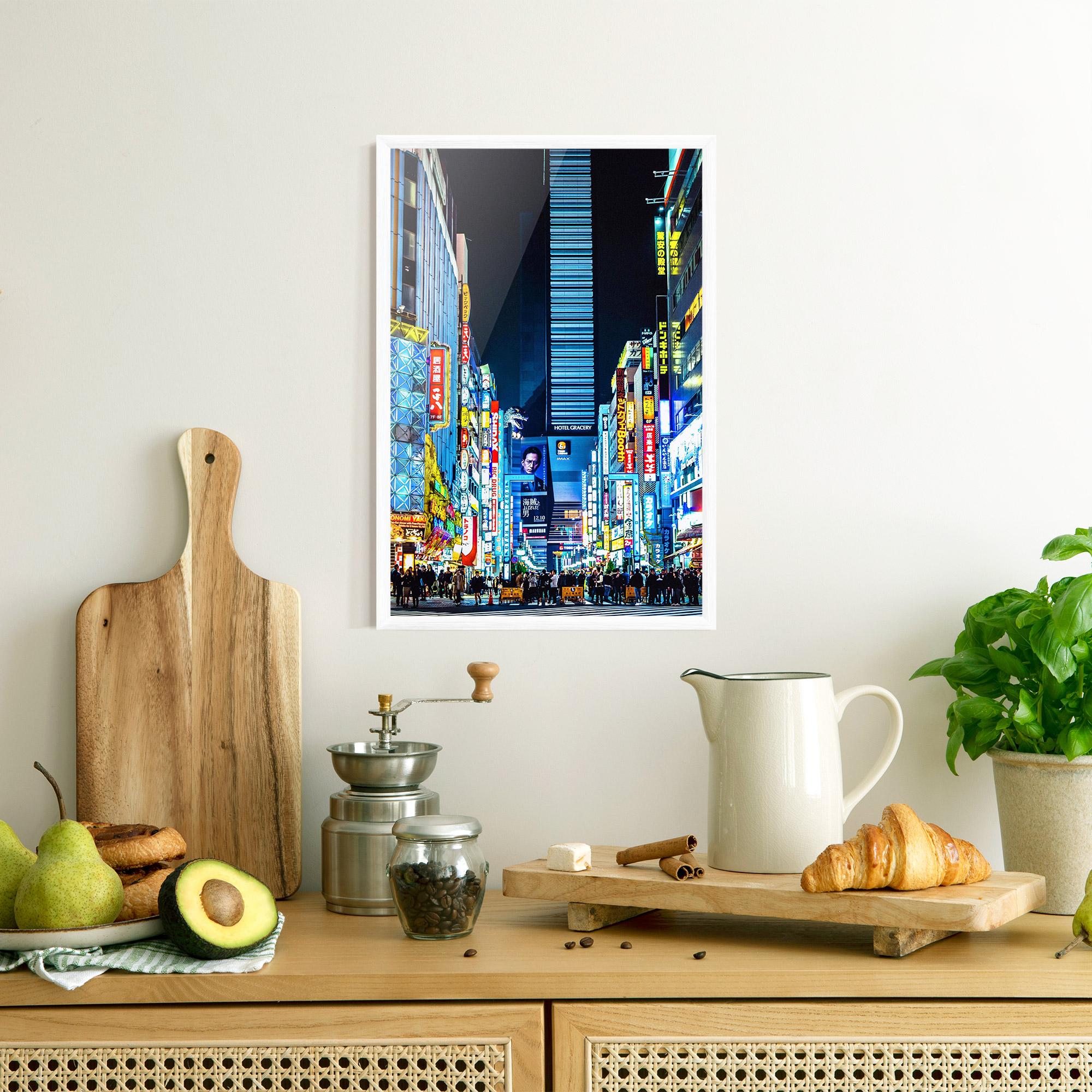 Gerahmte Poster Colorful City Lights mockup 8