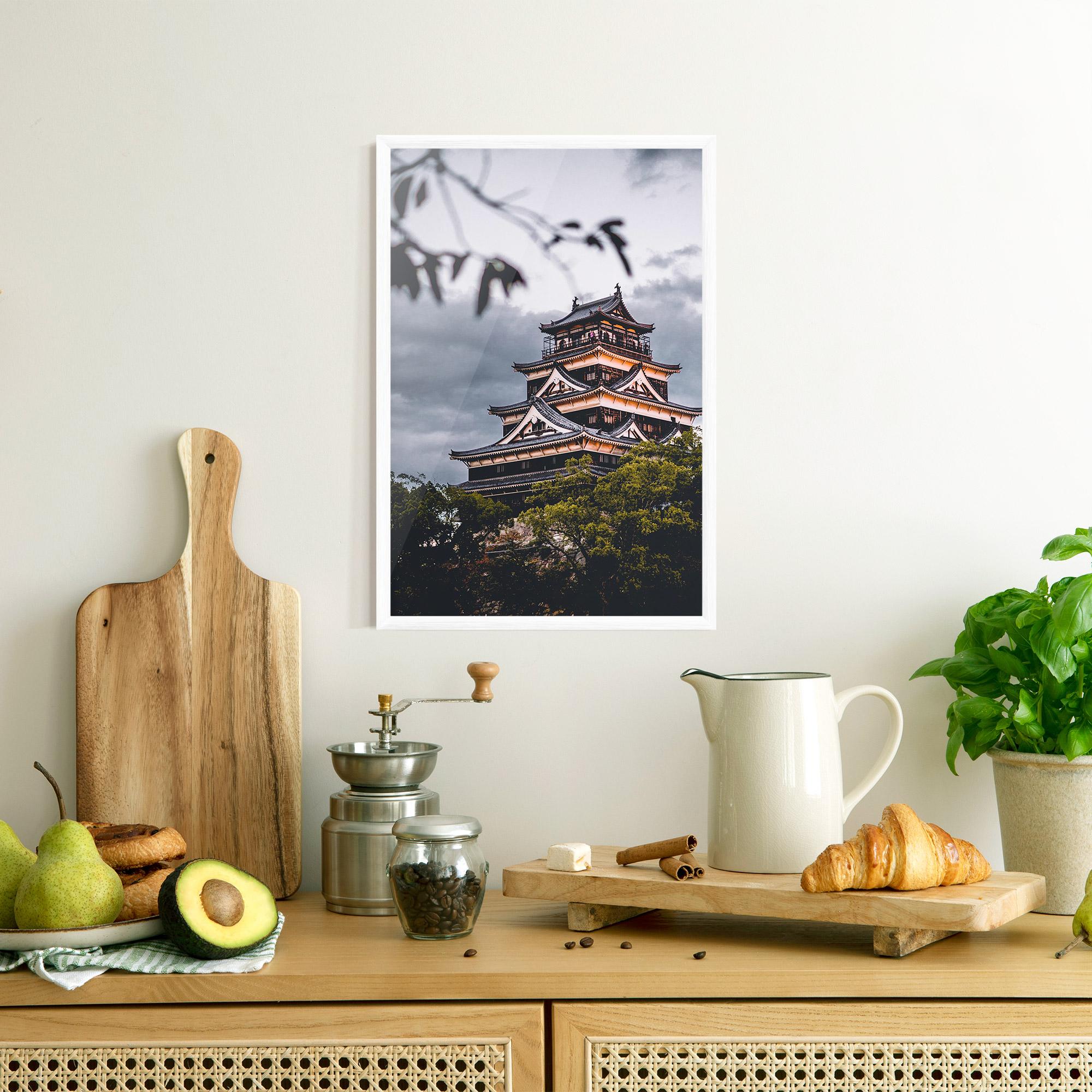 Gerahmte Poster Hiroshima Castle mockup 8
