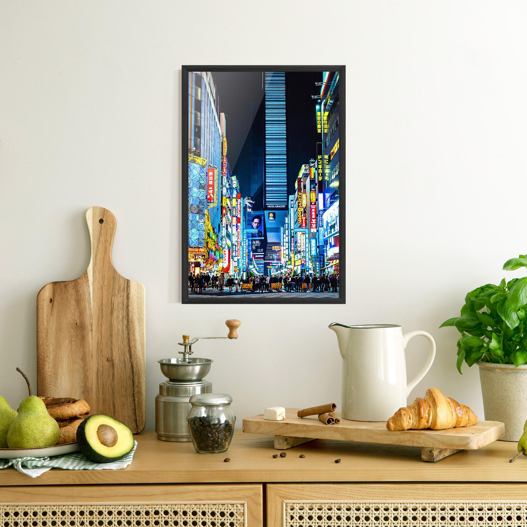 Gerahmte Poster Colorful City Lights mockup 8