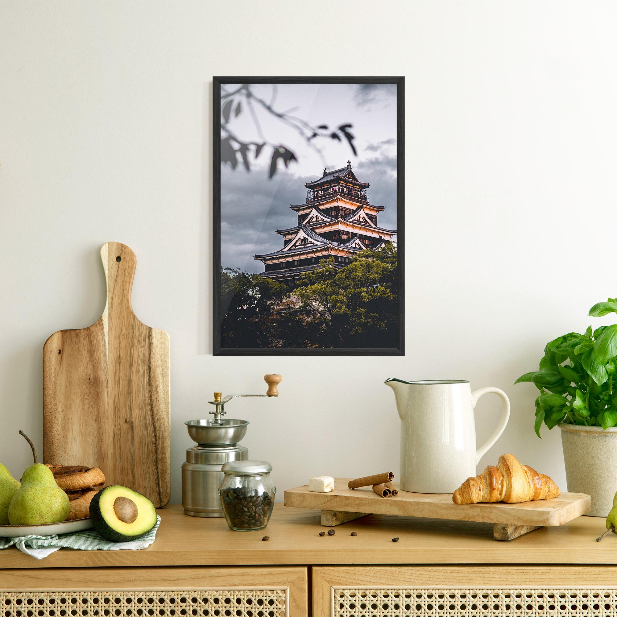 Gerahmte Poster Hiroshima Castle mockup 8