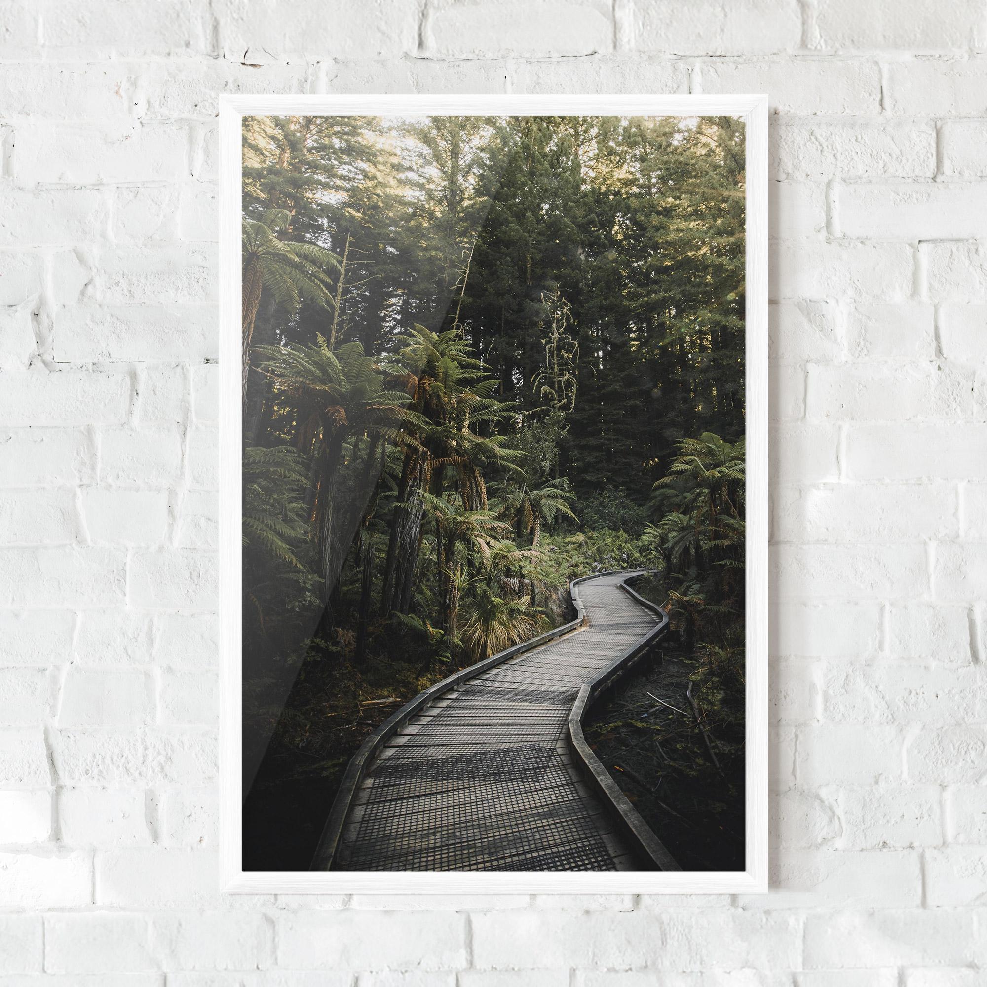 Gerahmte Poster Forest Path View mockup 0