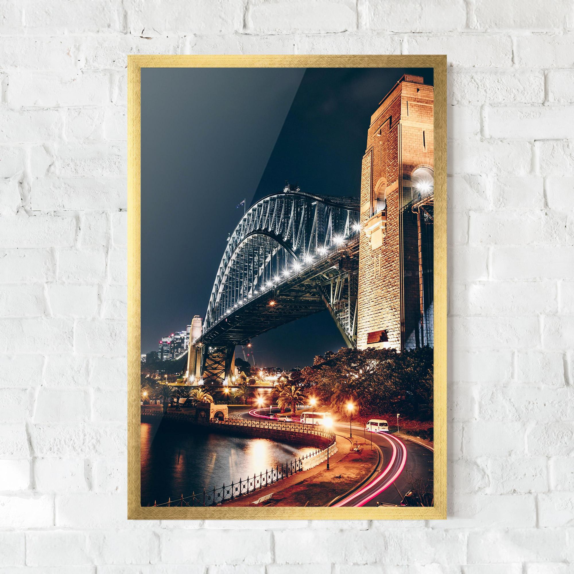 Gerahmte Poster Sydney Harbour Bridge mockup 0