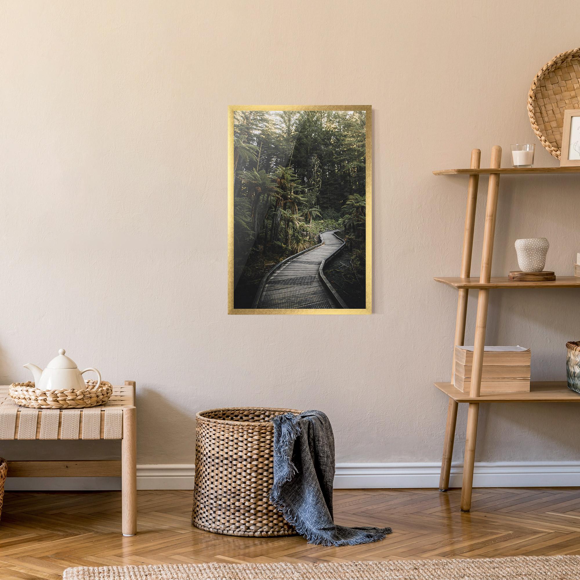 Gerahmte Poster Forest Path View mockup 9