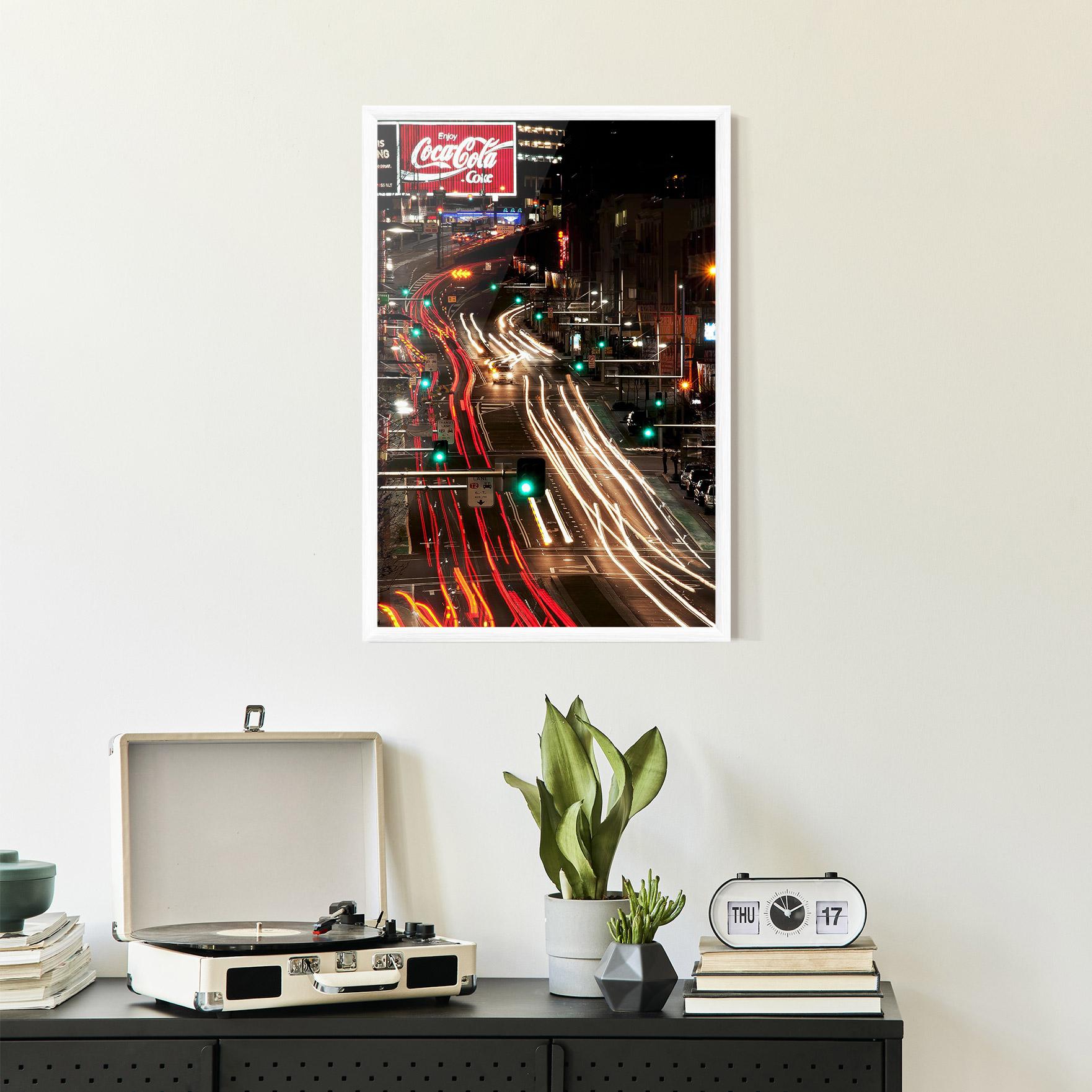 Gerahmte Poster Car Light Road mockup 2