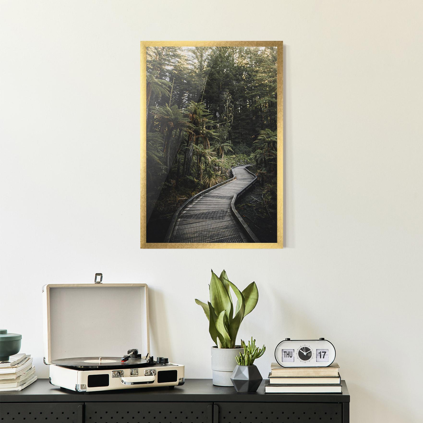 Gerahmte Poster Forest Path View mockup 2