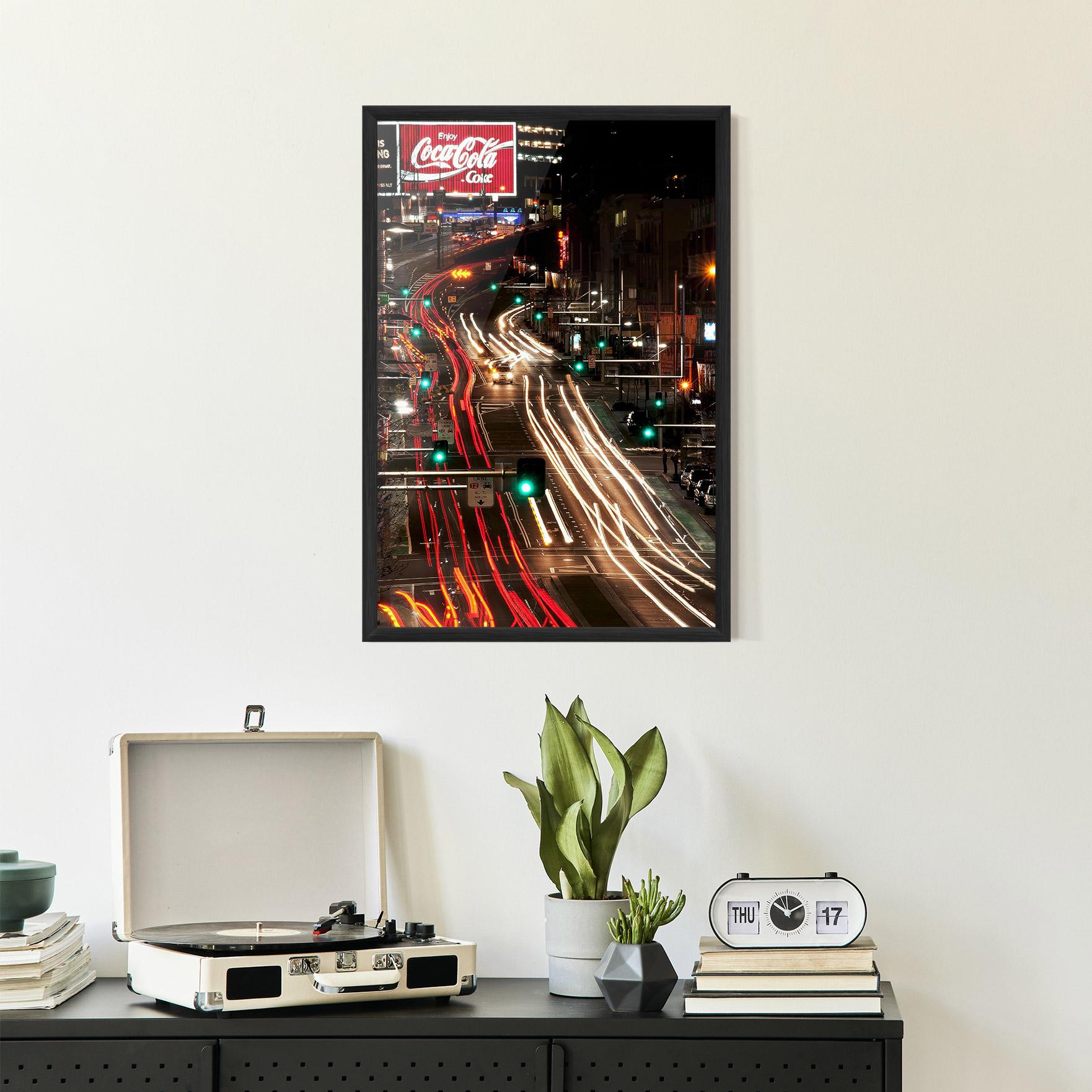 Gerahmte Poster Car Light Road mockup 2