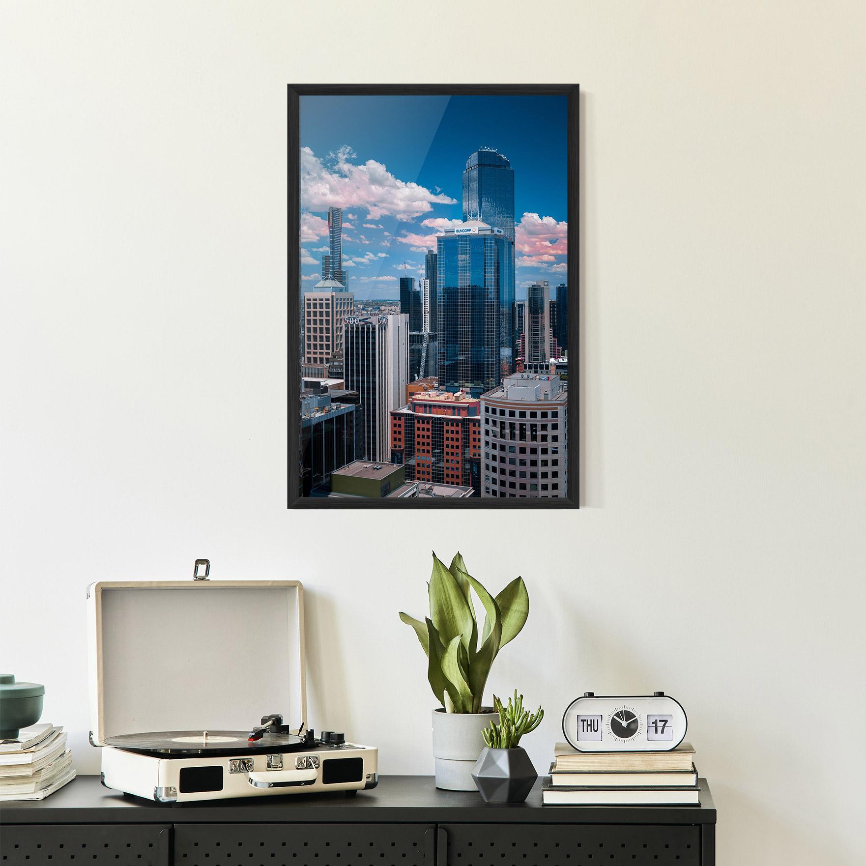 Gerahmte Poster Skyscrapert View mockup 2