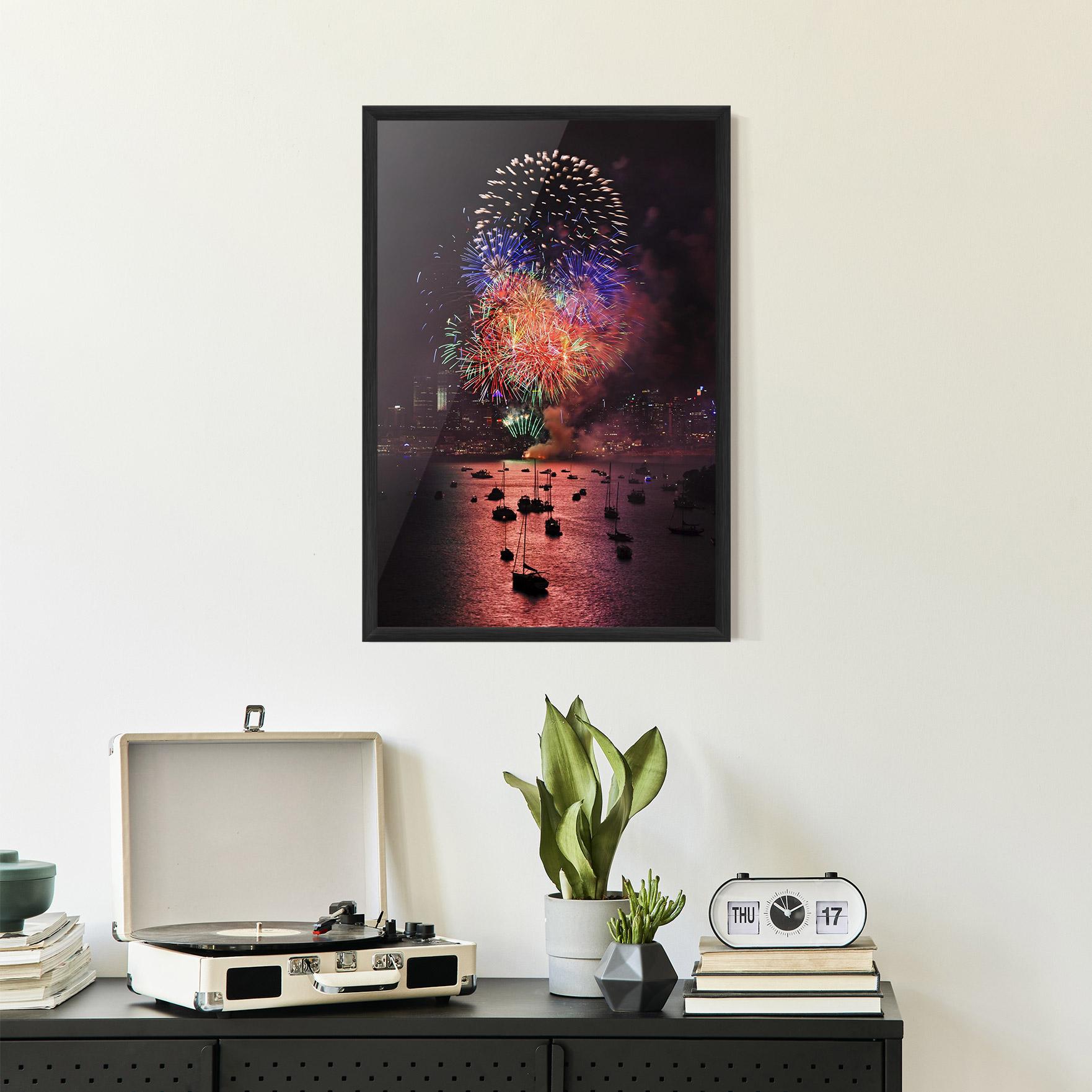 Gerahmte Poster Sydney Firework mockup 2