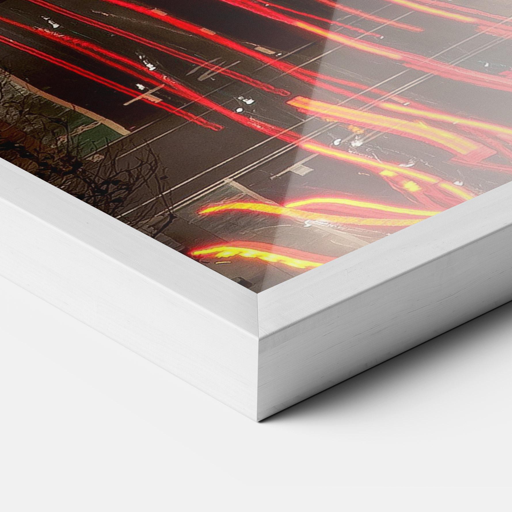 Gerahmte Poster Car Light Road mockup 3