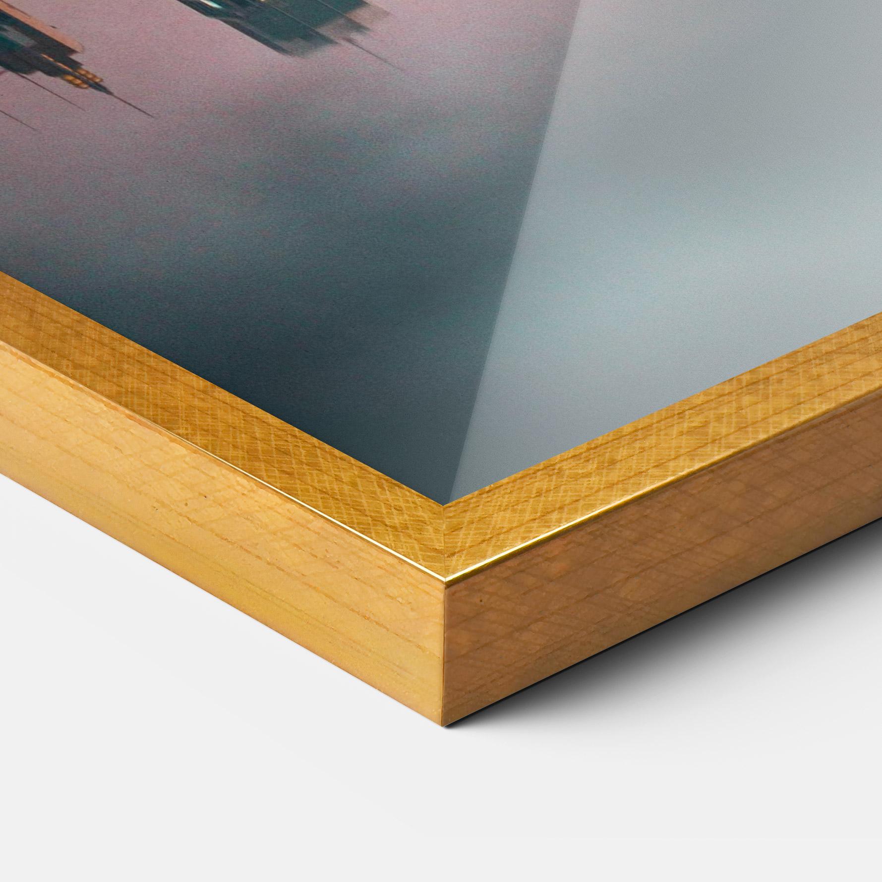 Gerahmte Poster Reflection Skyline mockup 3