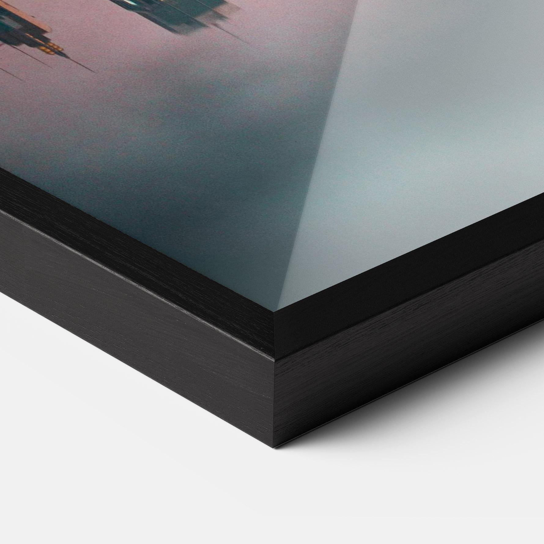 Gerahmte Poster Reflection Skyline mockup 3