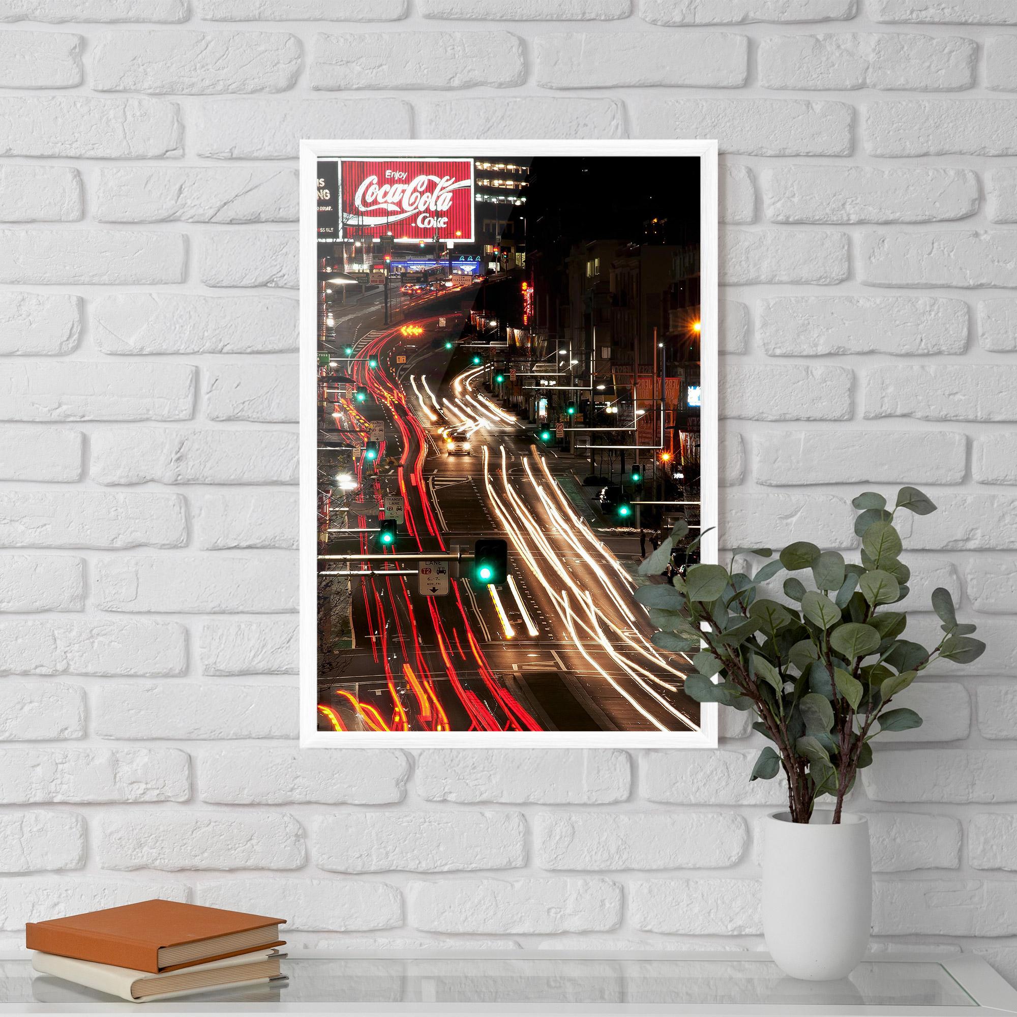 Gerahmte Poster Car Light Road mockup 5