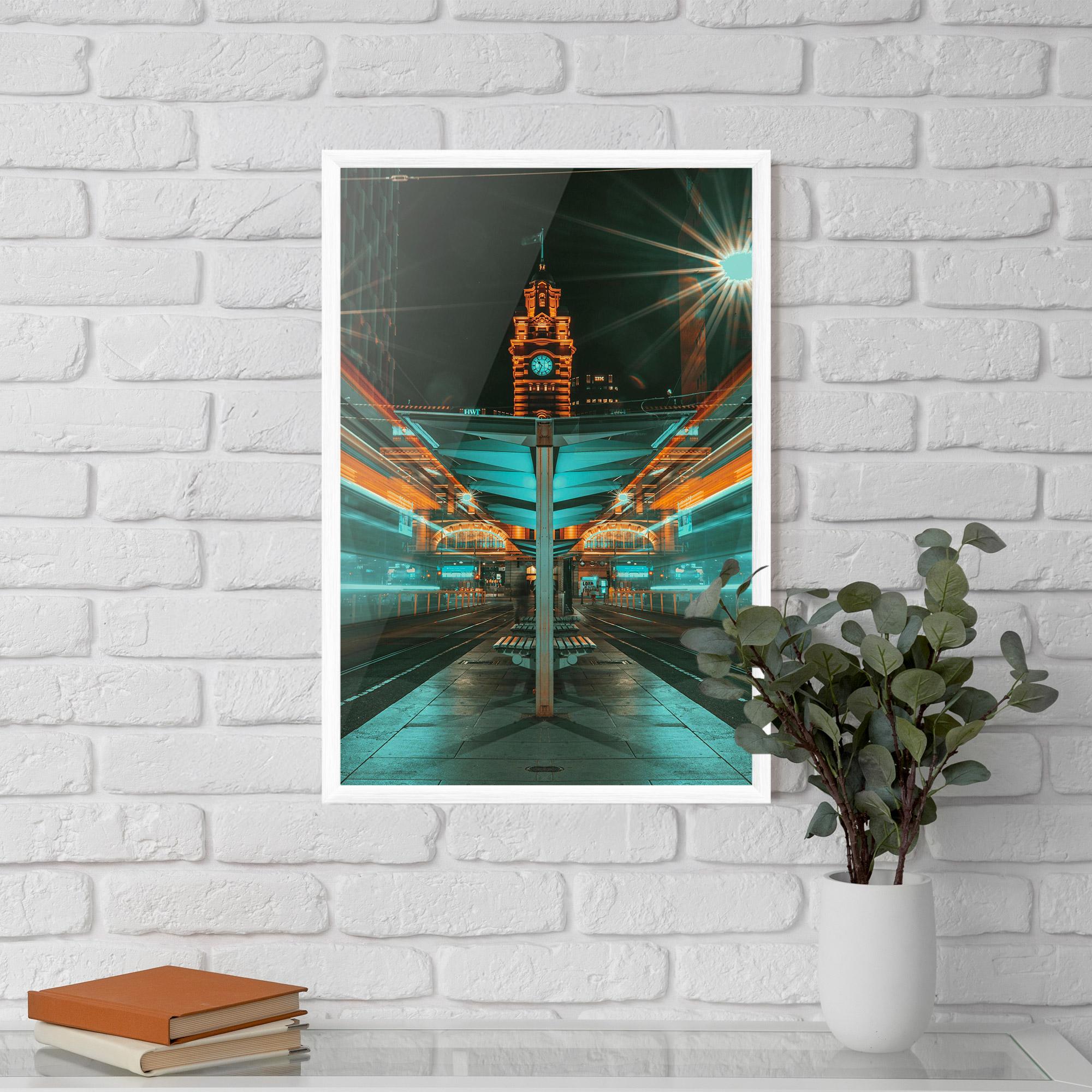 Gerahmte Poster Clock Tower Light mockup 5