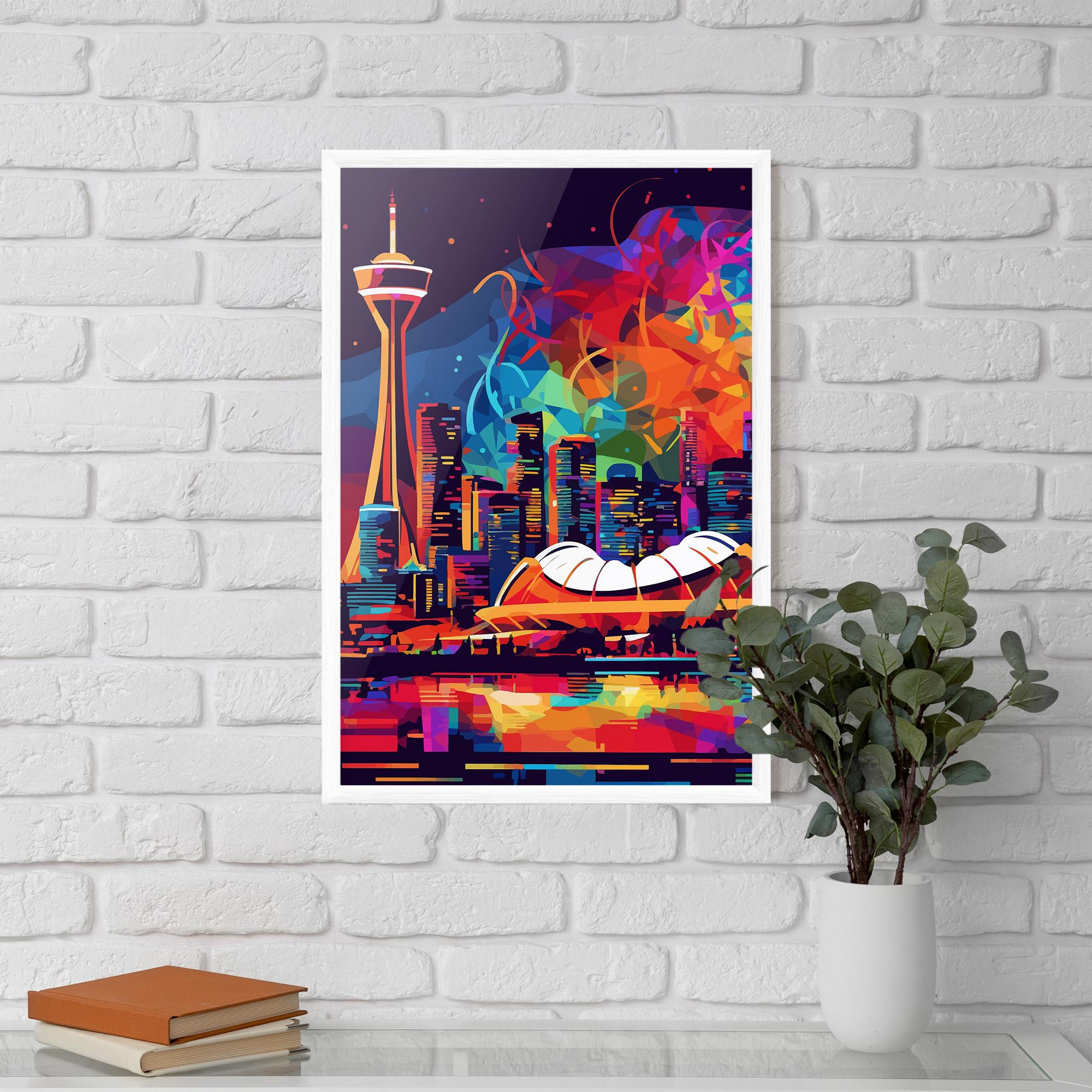 Gerahmte Poster Olympic Stadium Art mockup 5