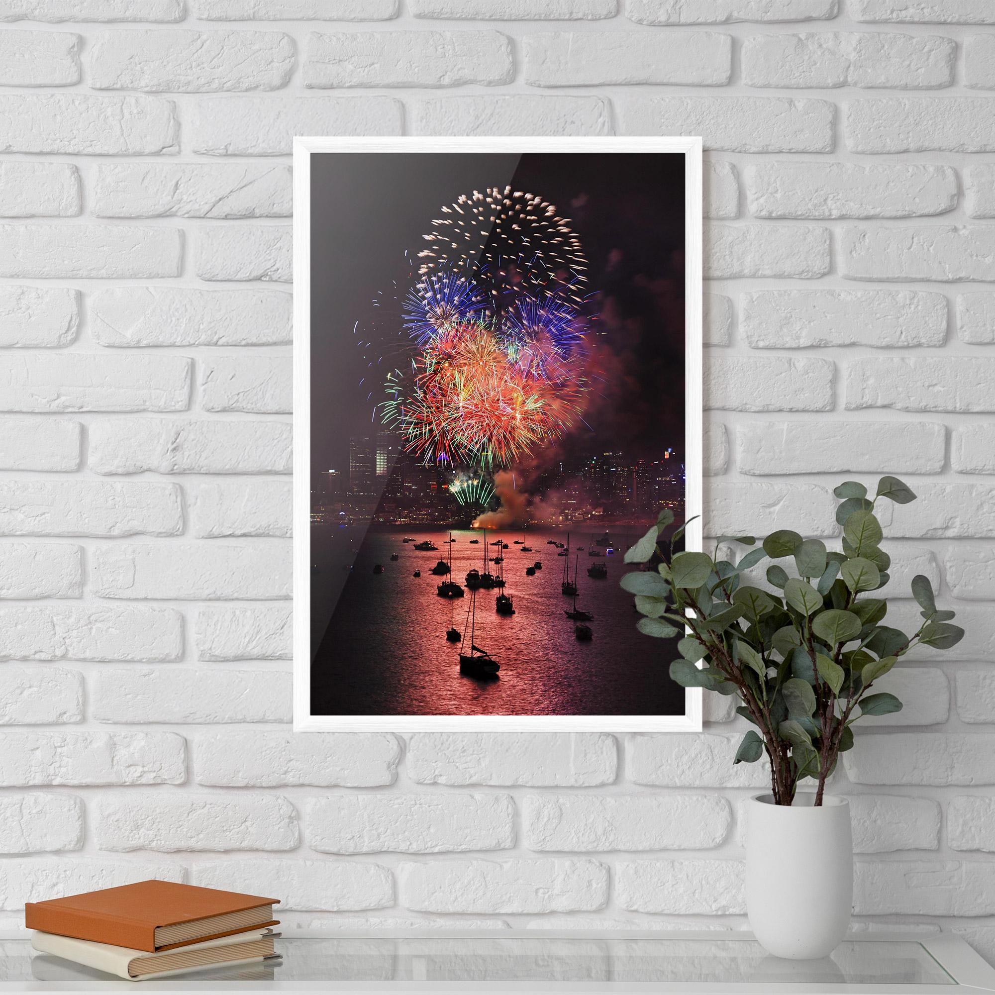 Gerahmte Poster Sydney Firework mockup 5