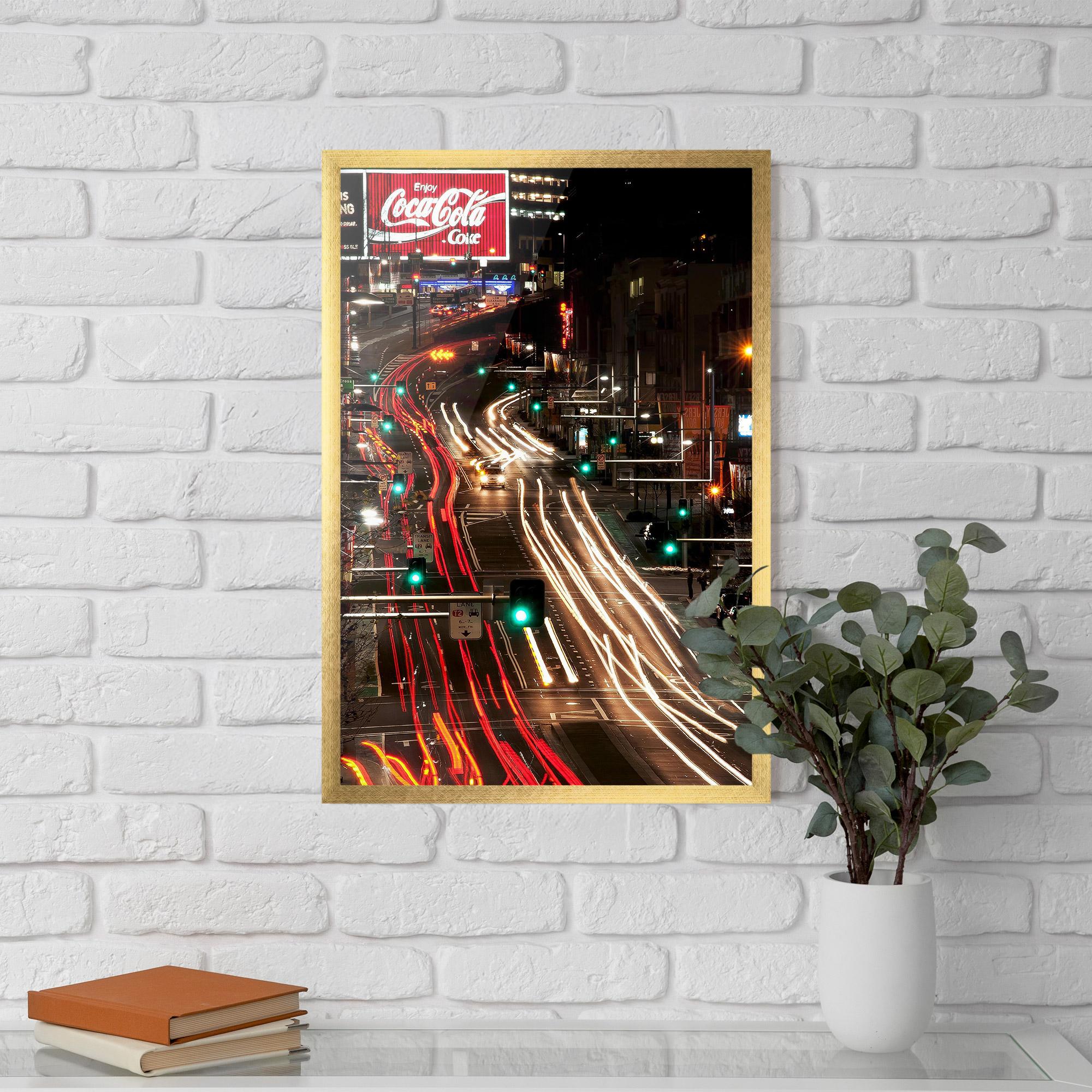 Gerahmte Poster Car Light Road mockup 5