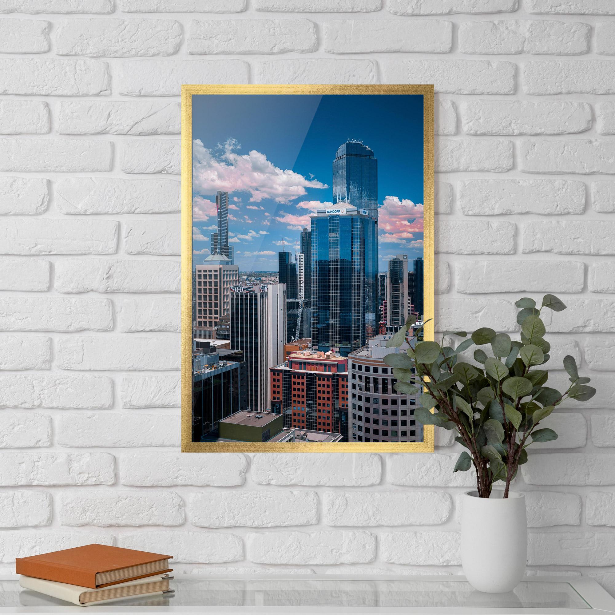 Gerahmte Poster Skyscrapert View mockup 5