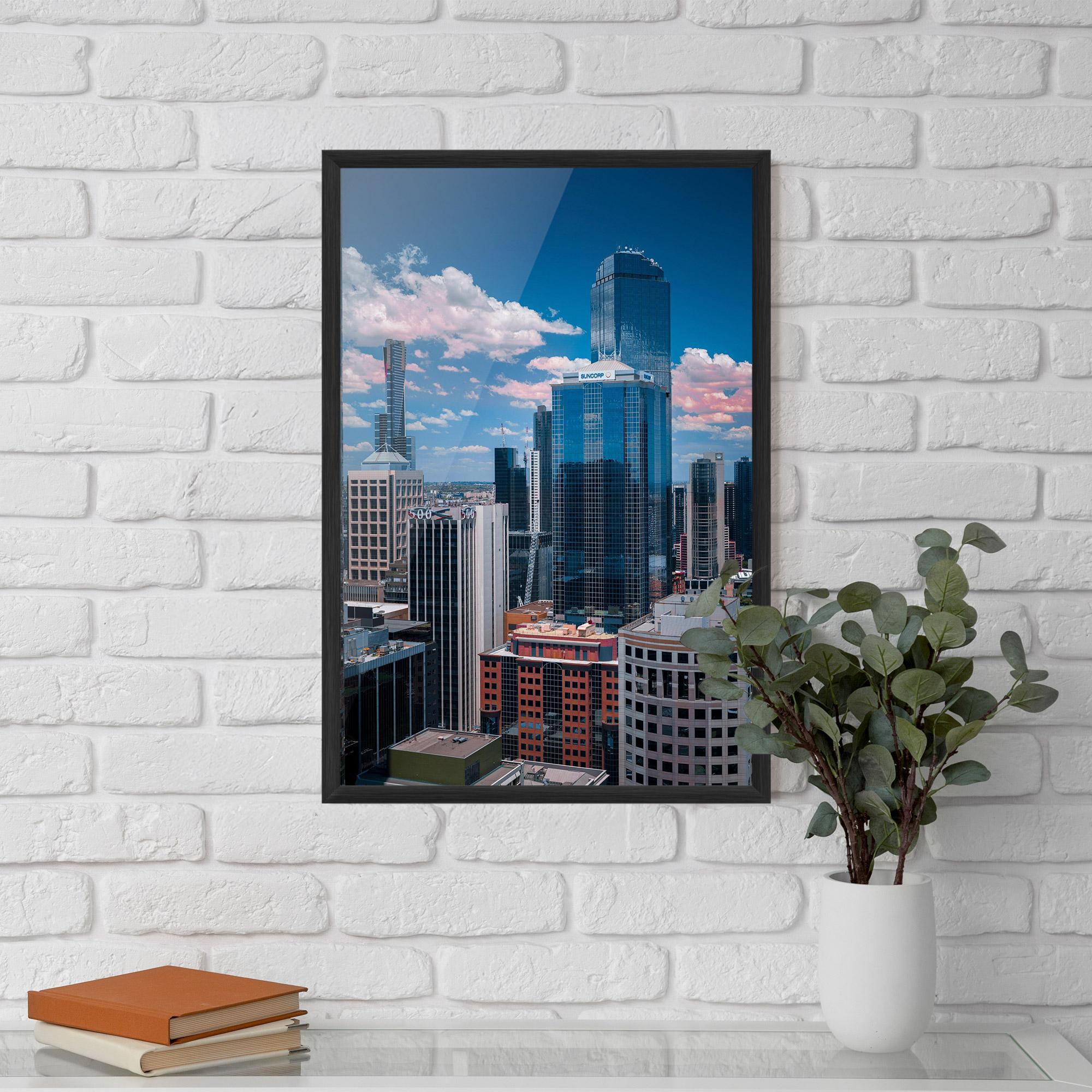 Gerahmte Poster Skyscrapert View mockup 5