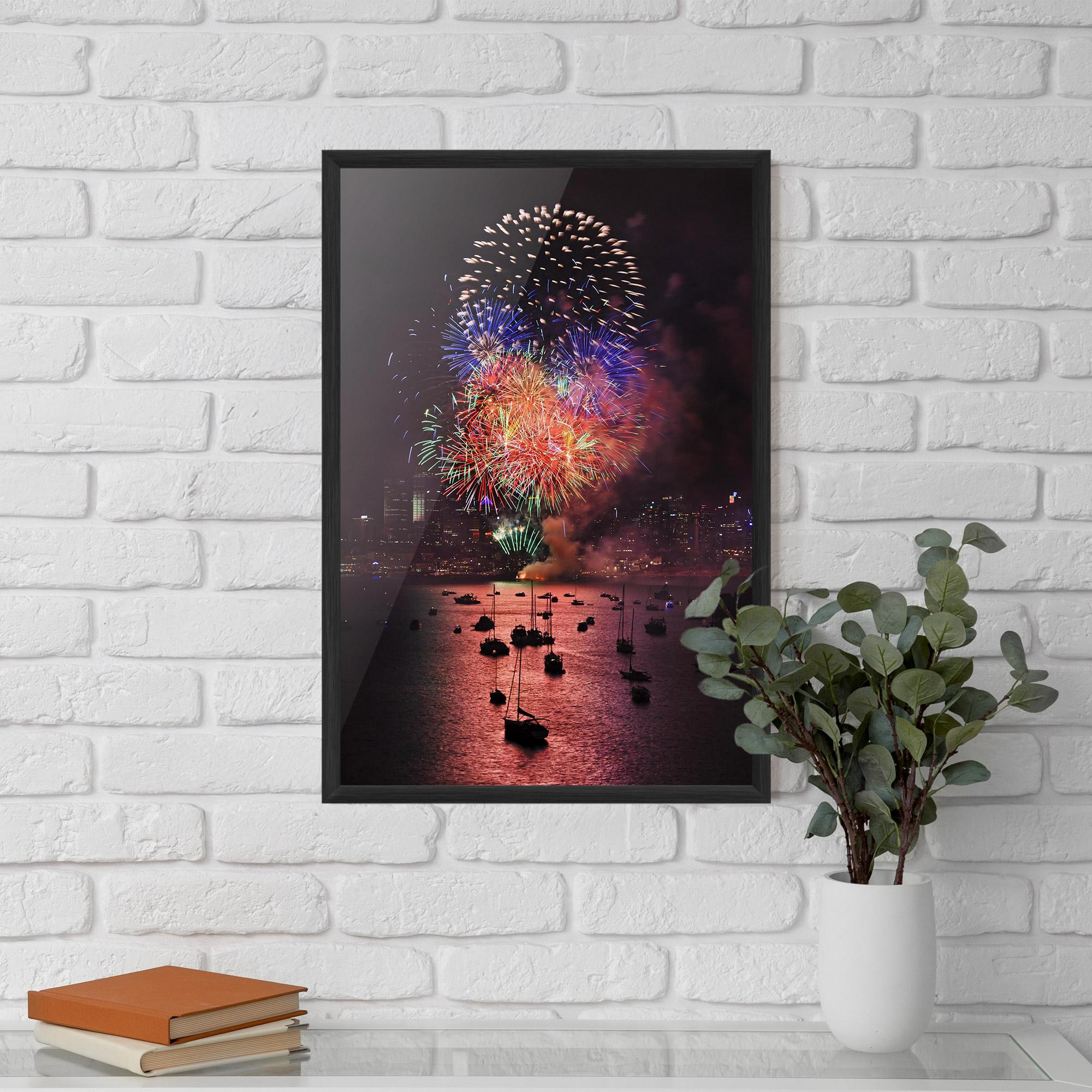 Gerahmte Poster Sydney Firework mockup 5