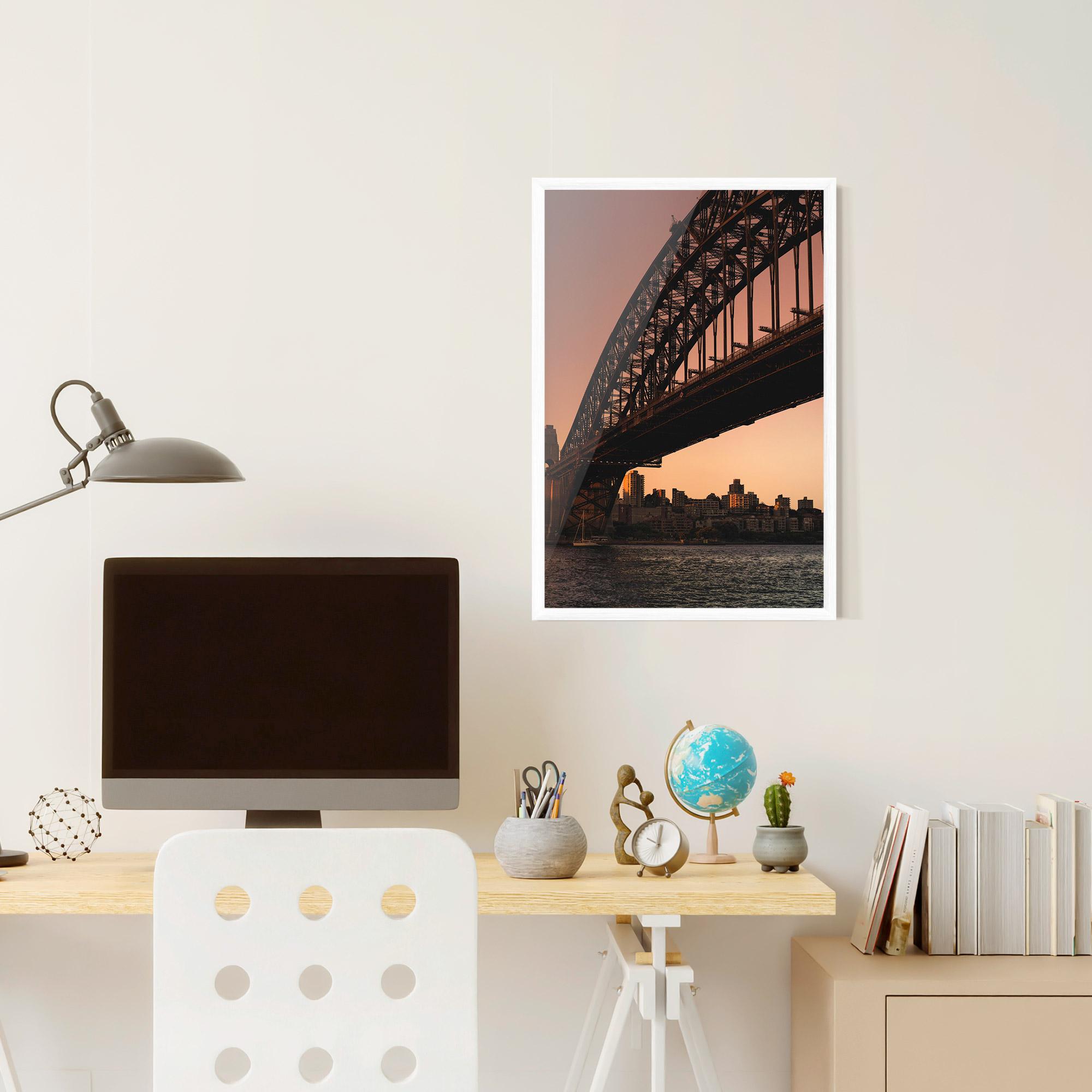 Gerahmte Poster Sunset Harbour Bridge mockup 6