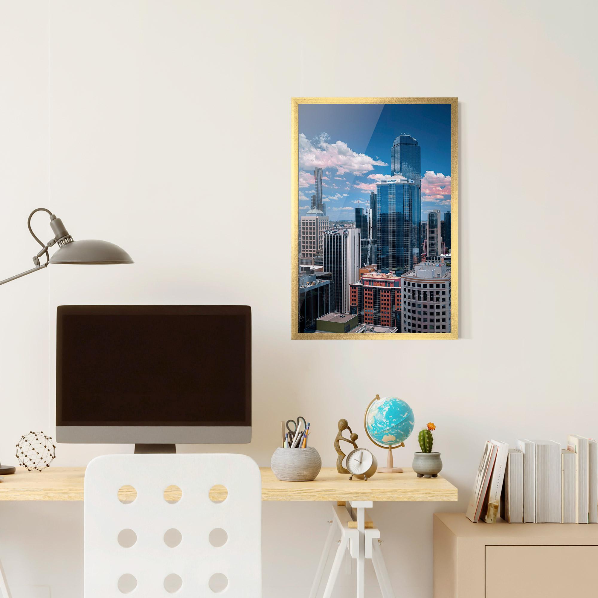 Gerahmte Poster Skyscrapert View mockup 6