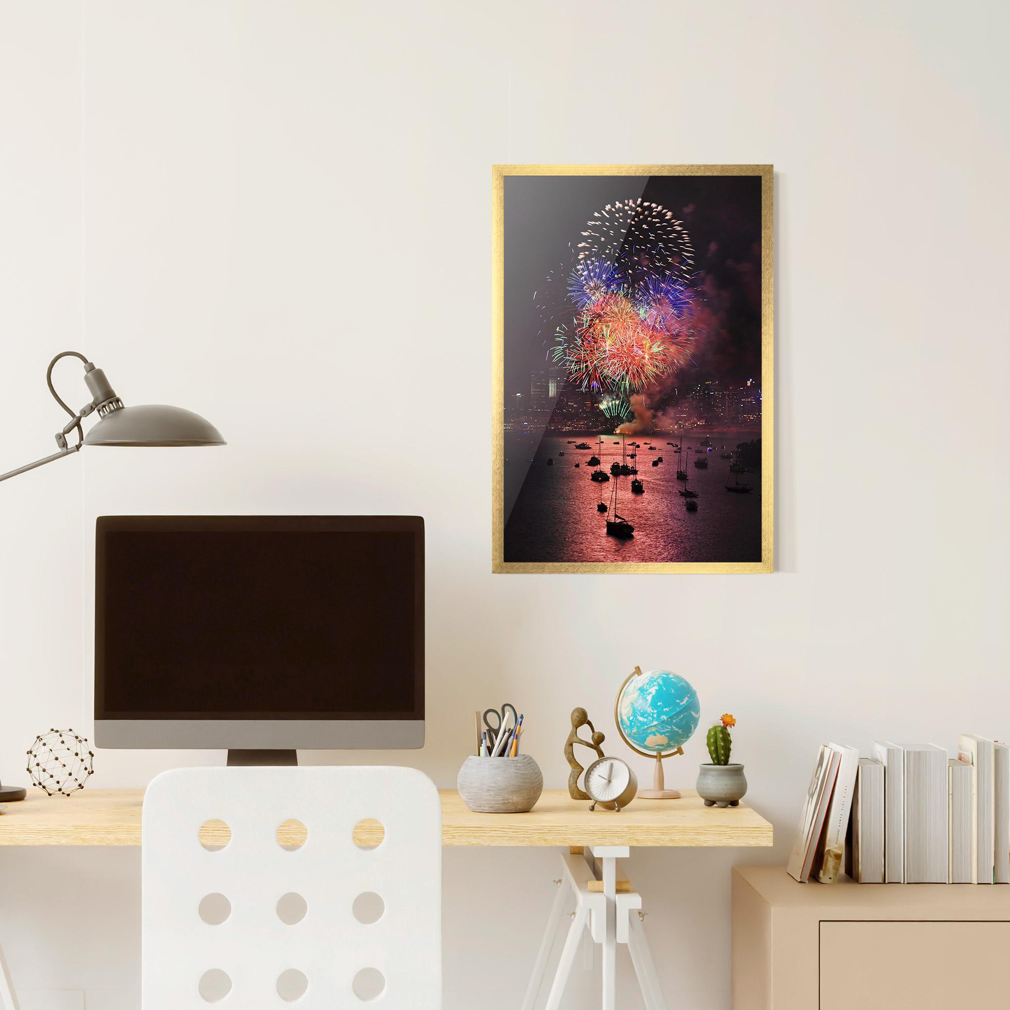 Gerahmte Poster Sydney Firework mockup 6