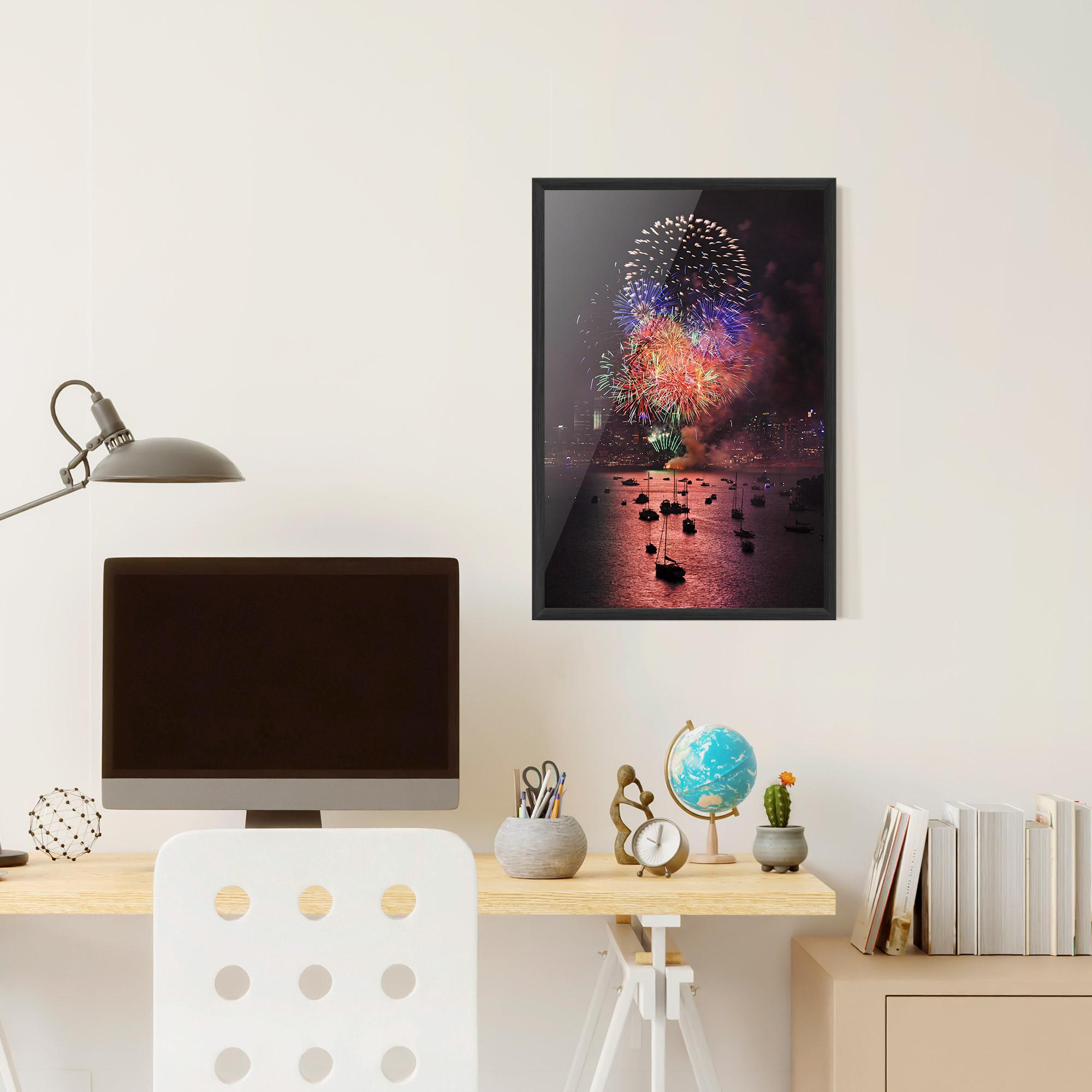 Gerahmte Poster Sydney Firework mockup 6