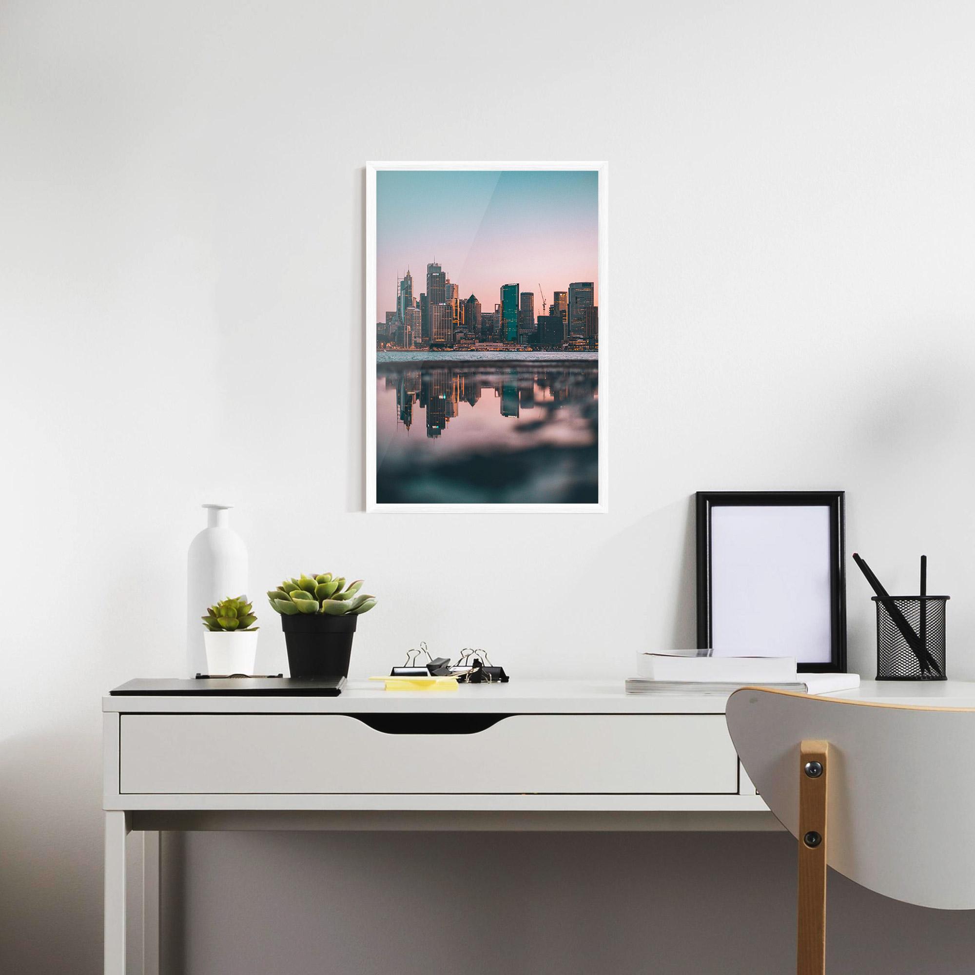 Gerahmte Poster Reflection Skyline mockup 7