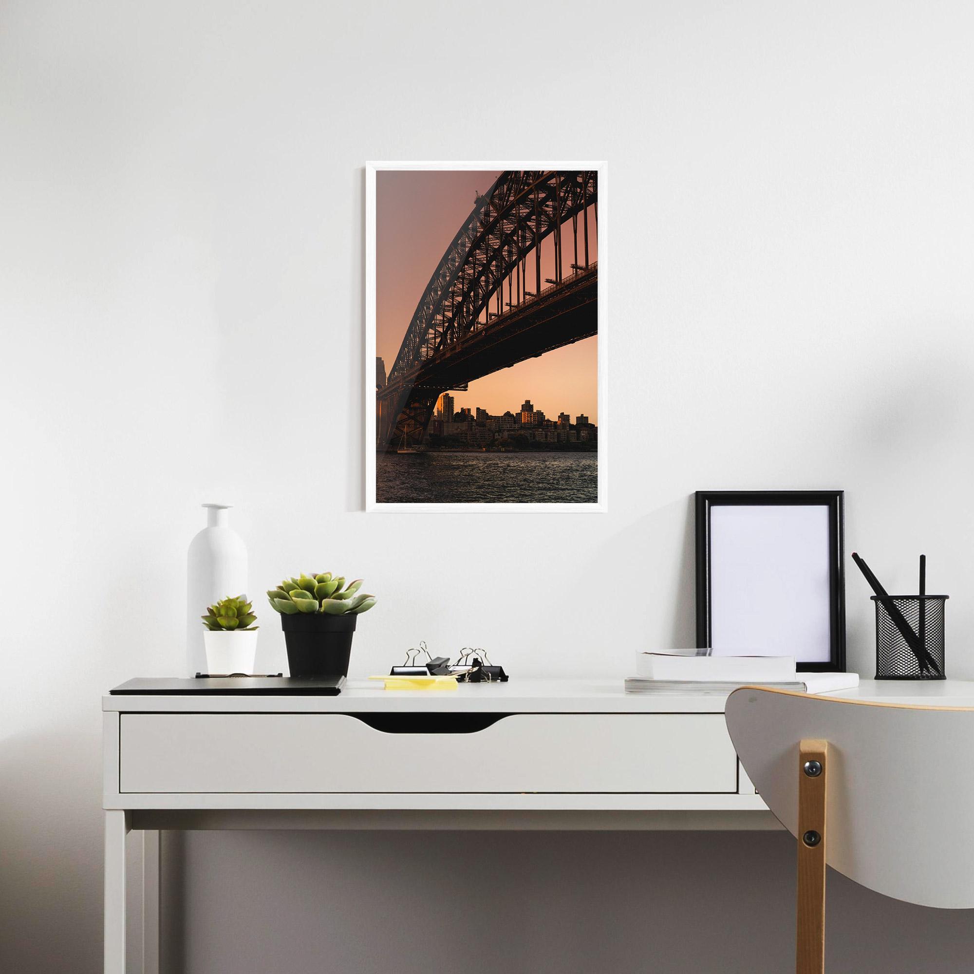 Gerahmte Poster Sunset Harbour Bridge mockup 7