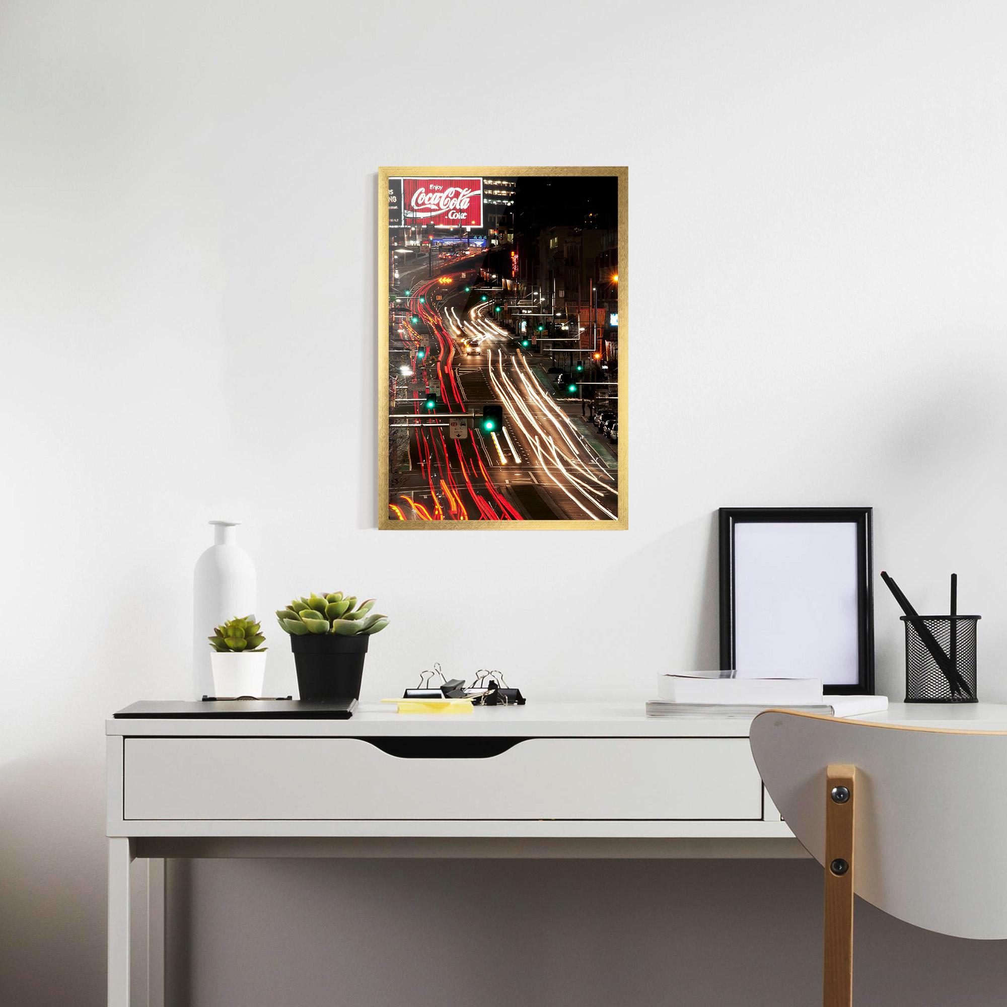 Gerahmte Poster Car Light Road mockup 7