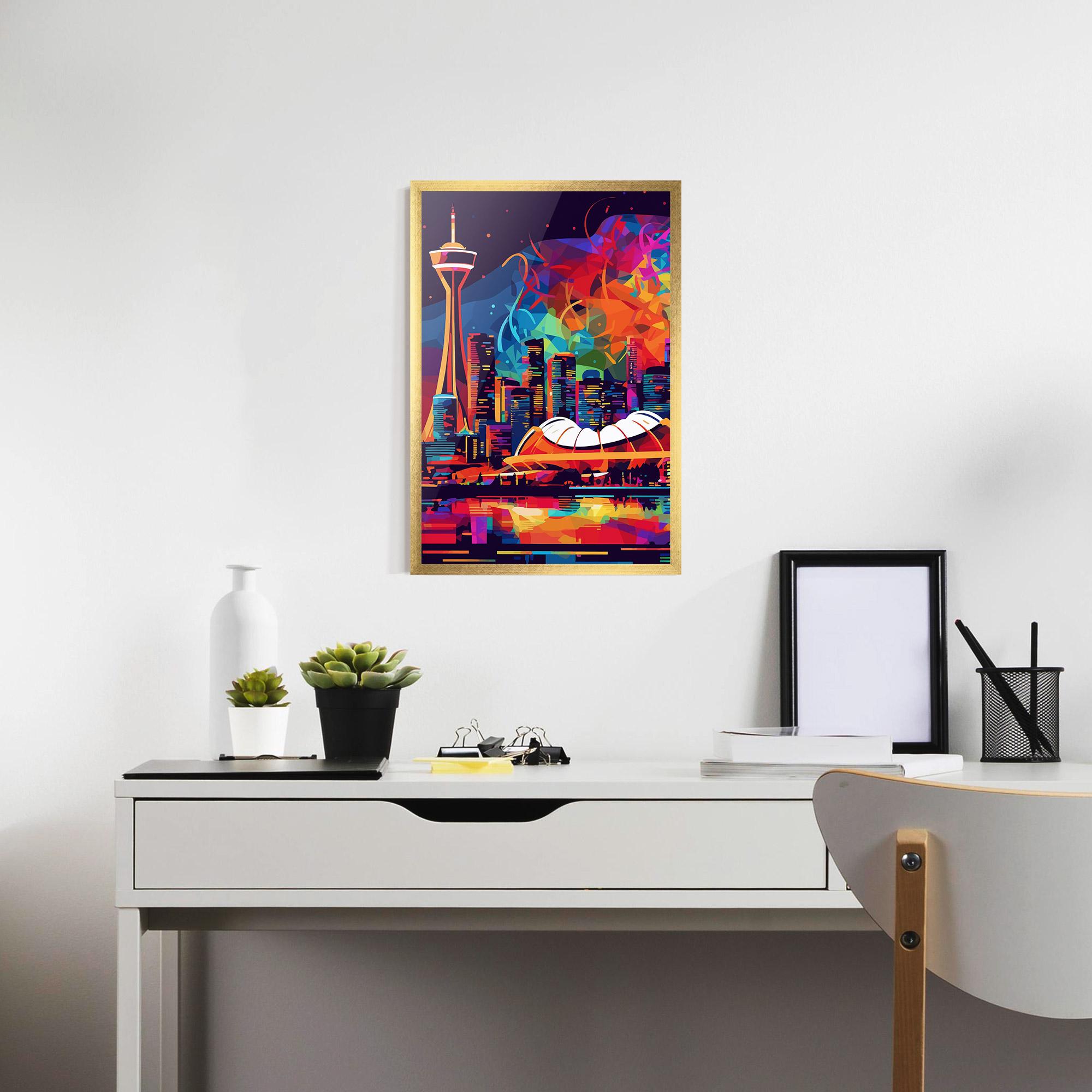 Gerahmte Poster Olympic Stadium Art mockup 7