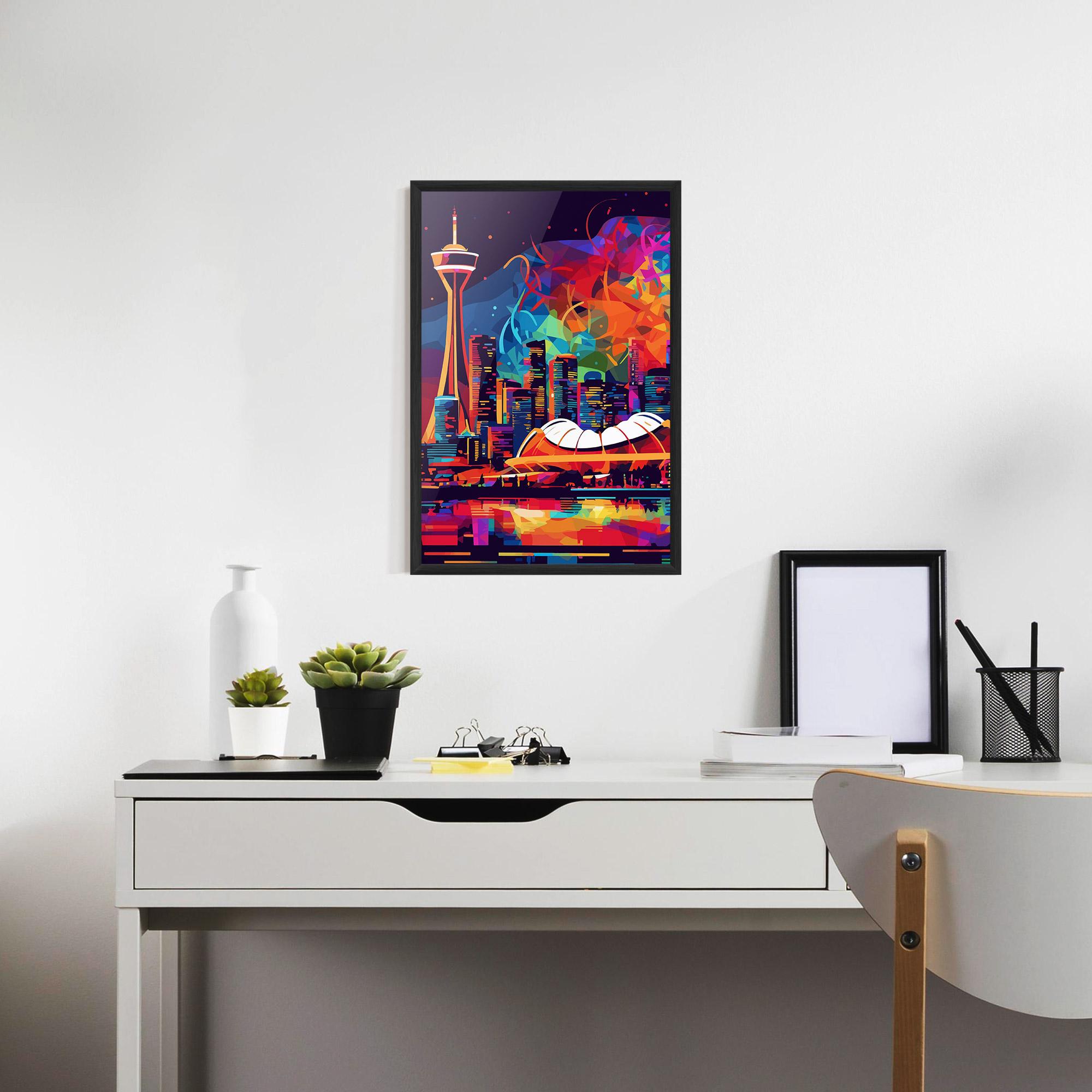 Gerahmte Poster Olympic Stadium Art mockup 7