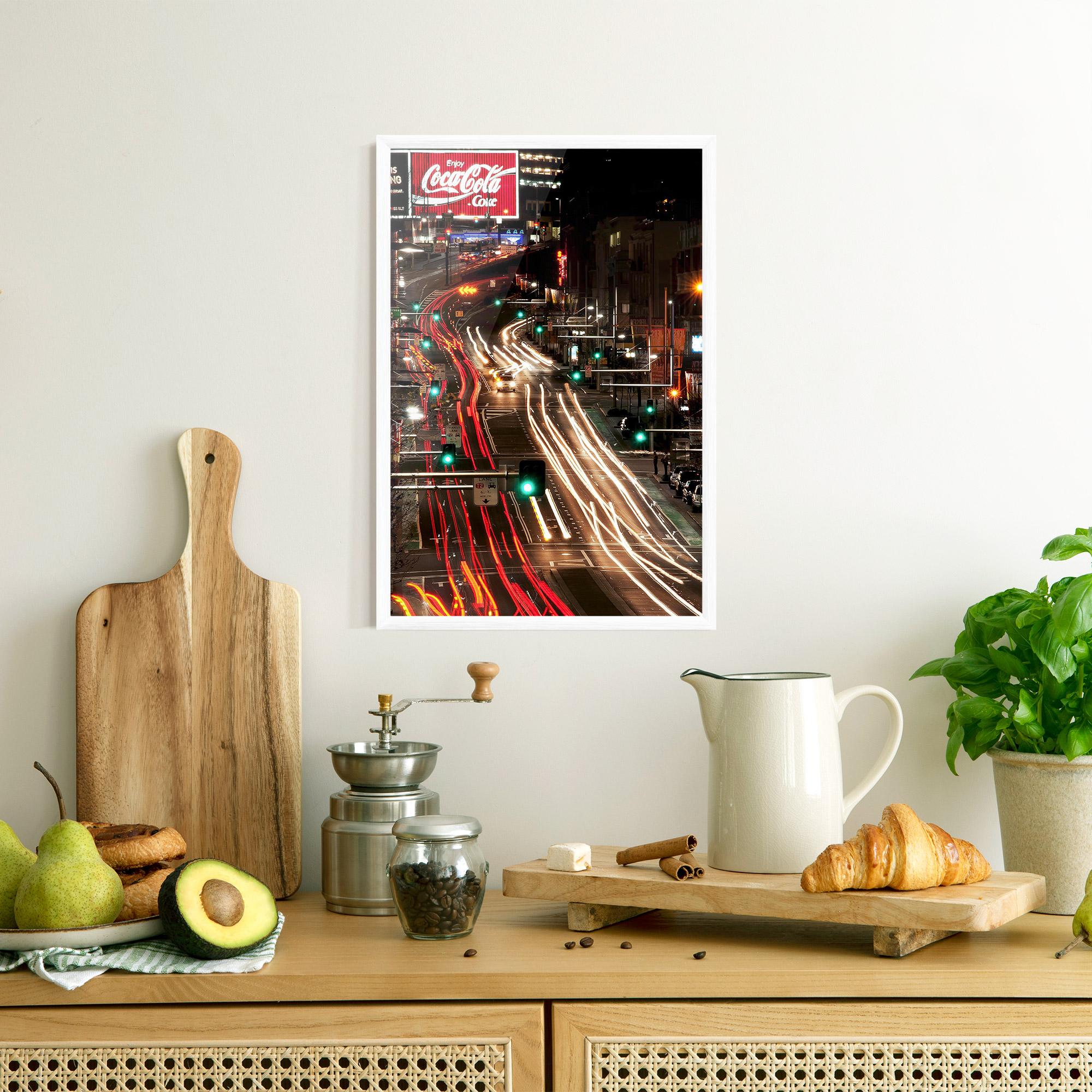 Gerahmte Poster Car Light Road mockup 8