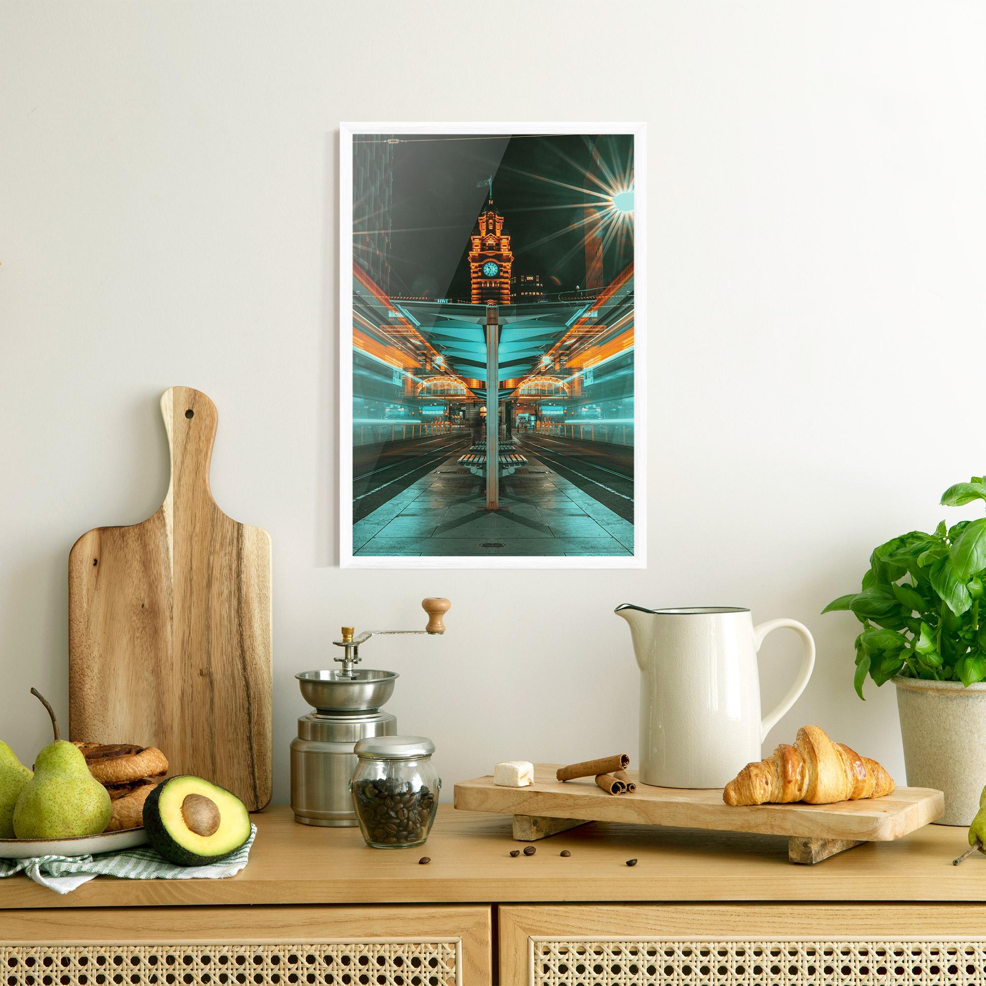 Gerahmte Poster Clock Tower Light mockup 8