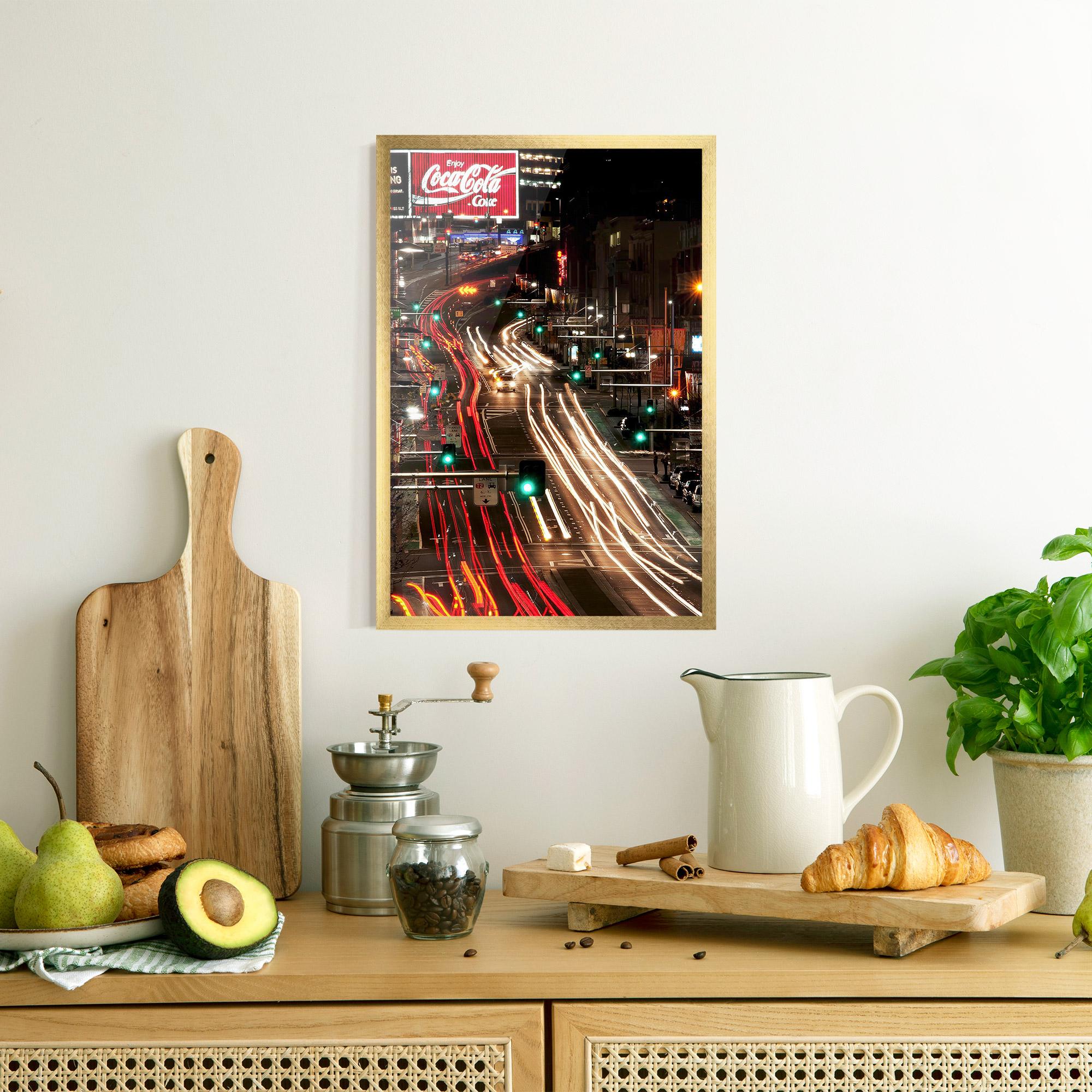 Gerahmte Poster Car Light Road mockup 8