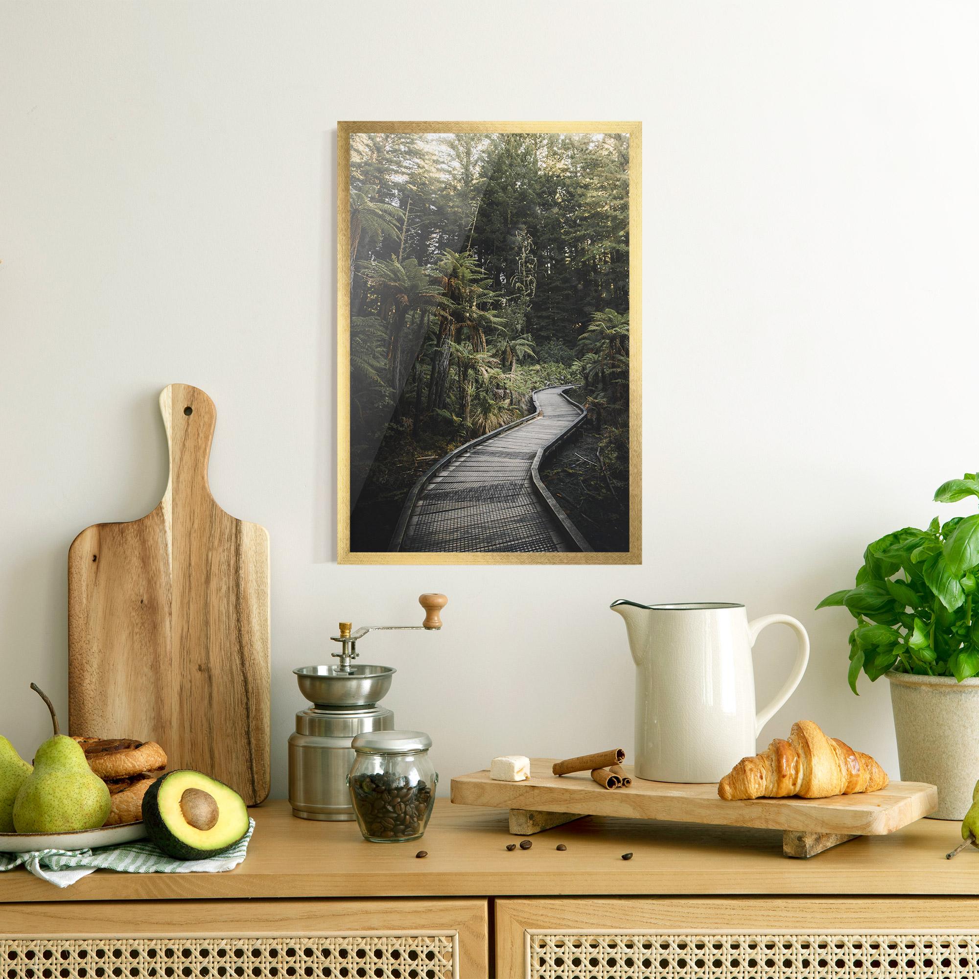 Gerahmte Poster Forest Path View mockup 8