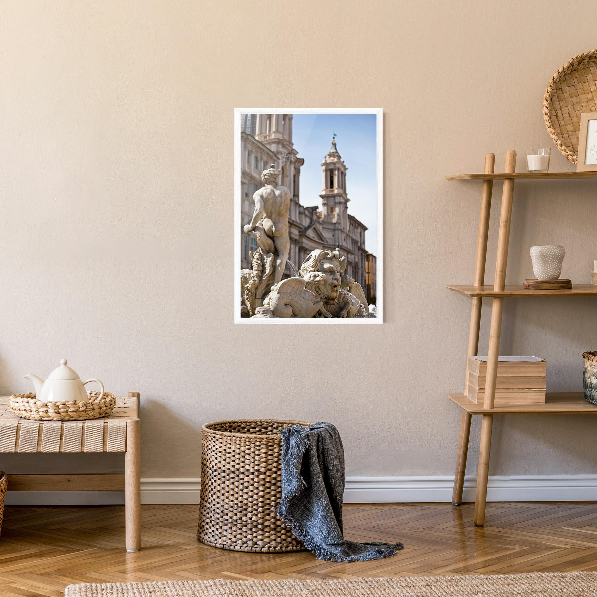 Gerahmte Poster Baroque Statue Italy mockup 9