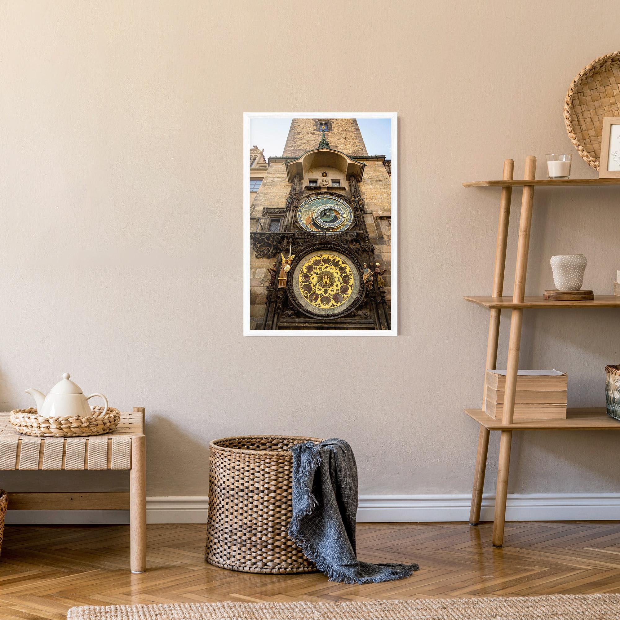 Gerahmte Poster Prague Clock mockup 9