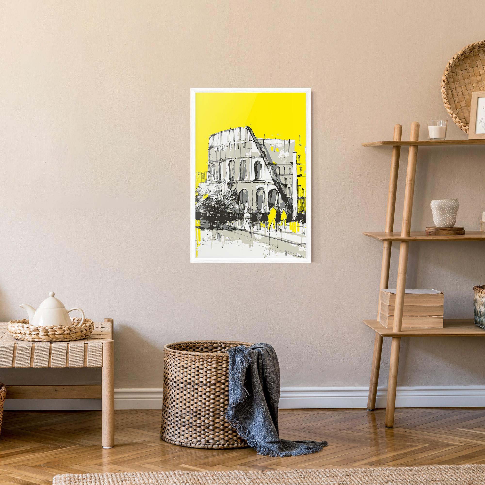 Gerahmte Poster Yellow Colosseum mockup 9