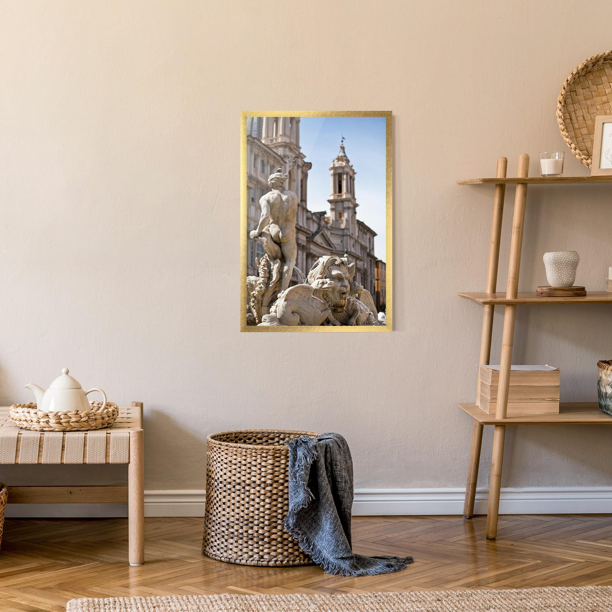 Gerahmte Poster Baroque Statue Italy mockup 9