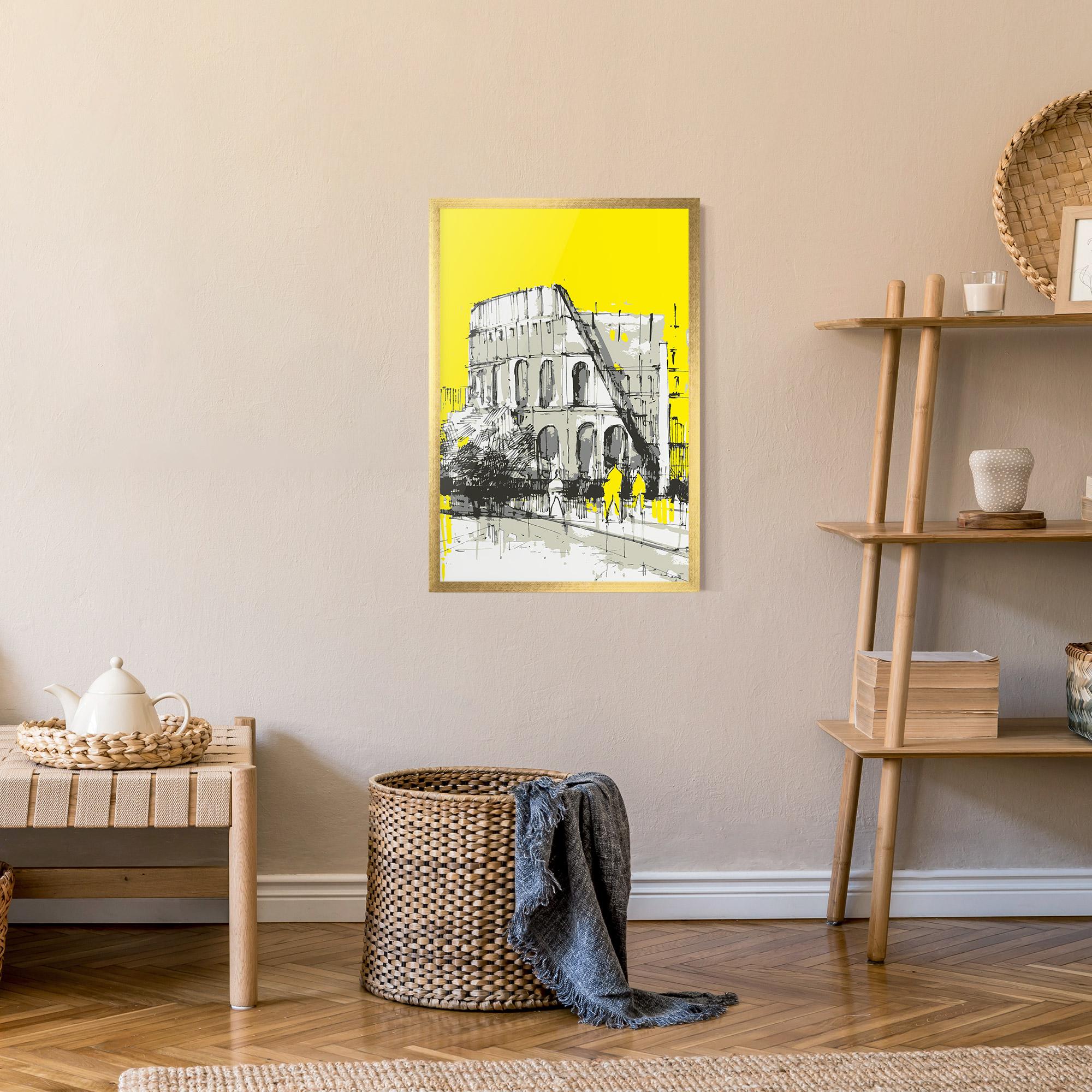 Gerahmte Poster Yellow Colosseum mockup 9