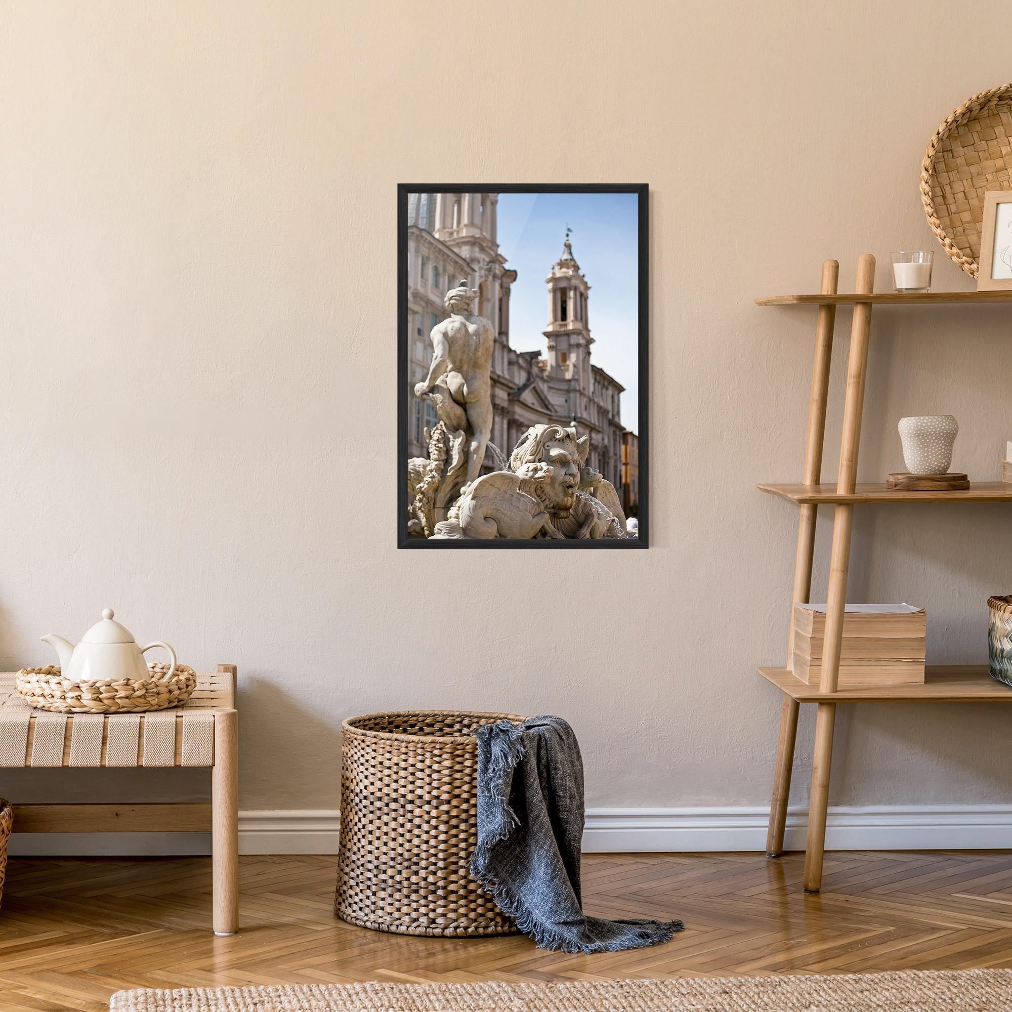 Gerahmte Poster Baroque Statue Italy mockup 9