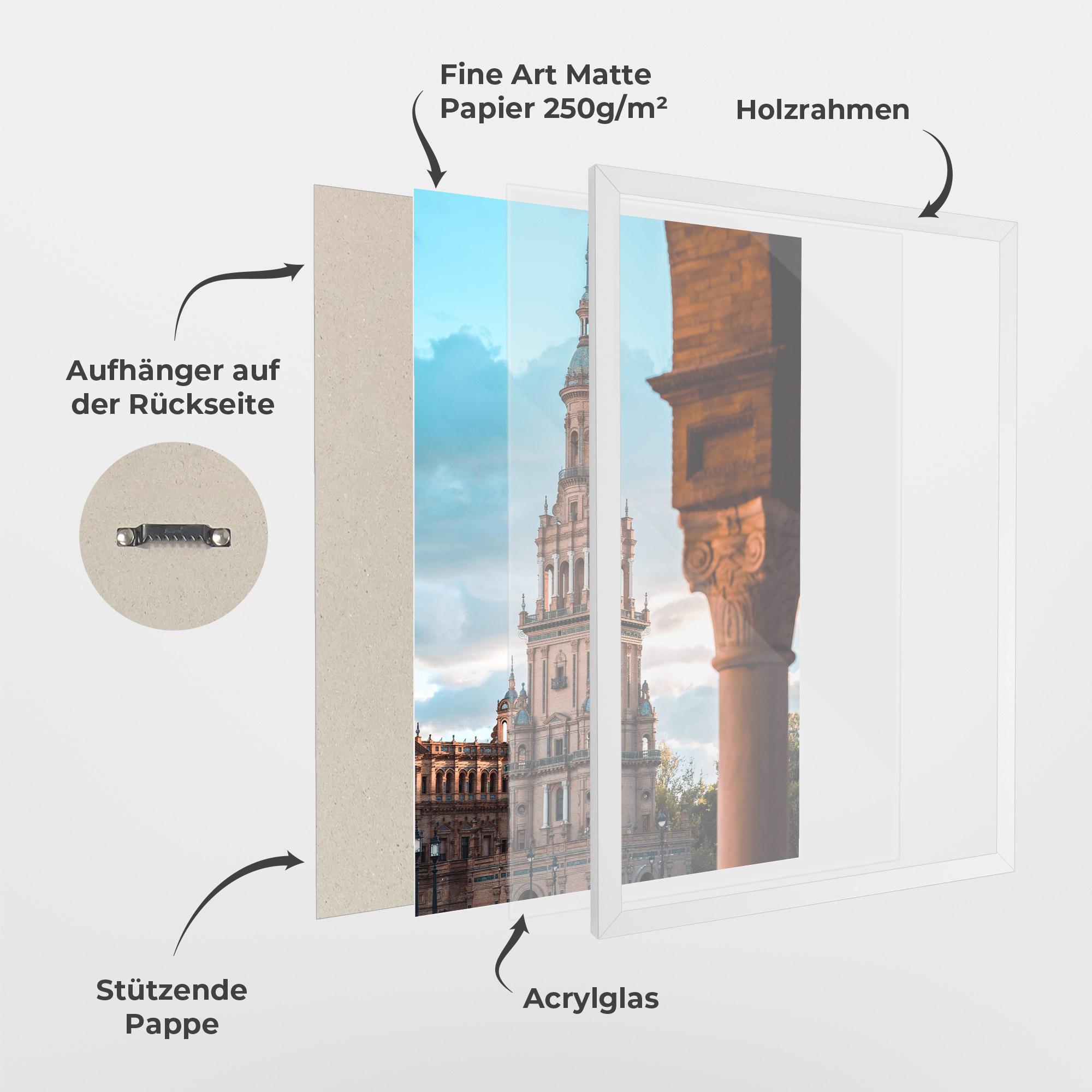 Gerahmte Poster Seville Spain mockup 1