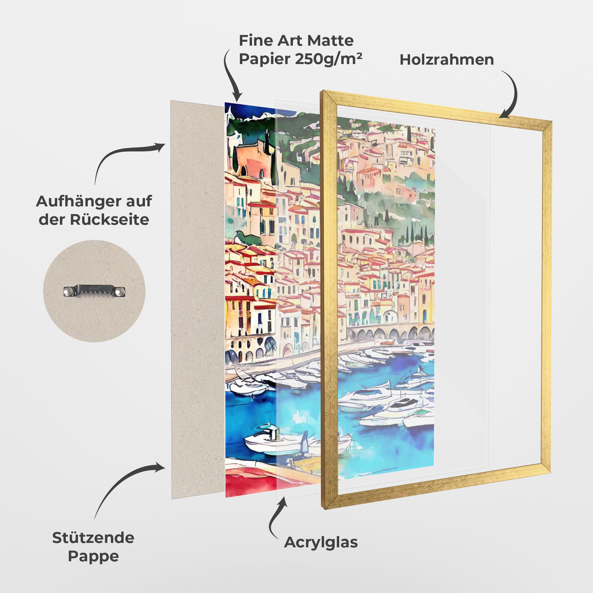 Gerahmte Poster French City mockup 1