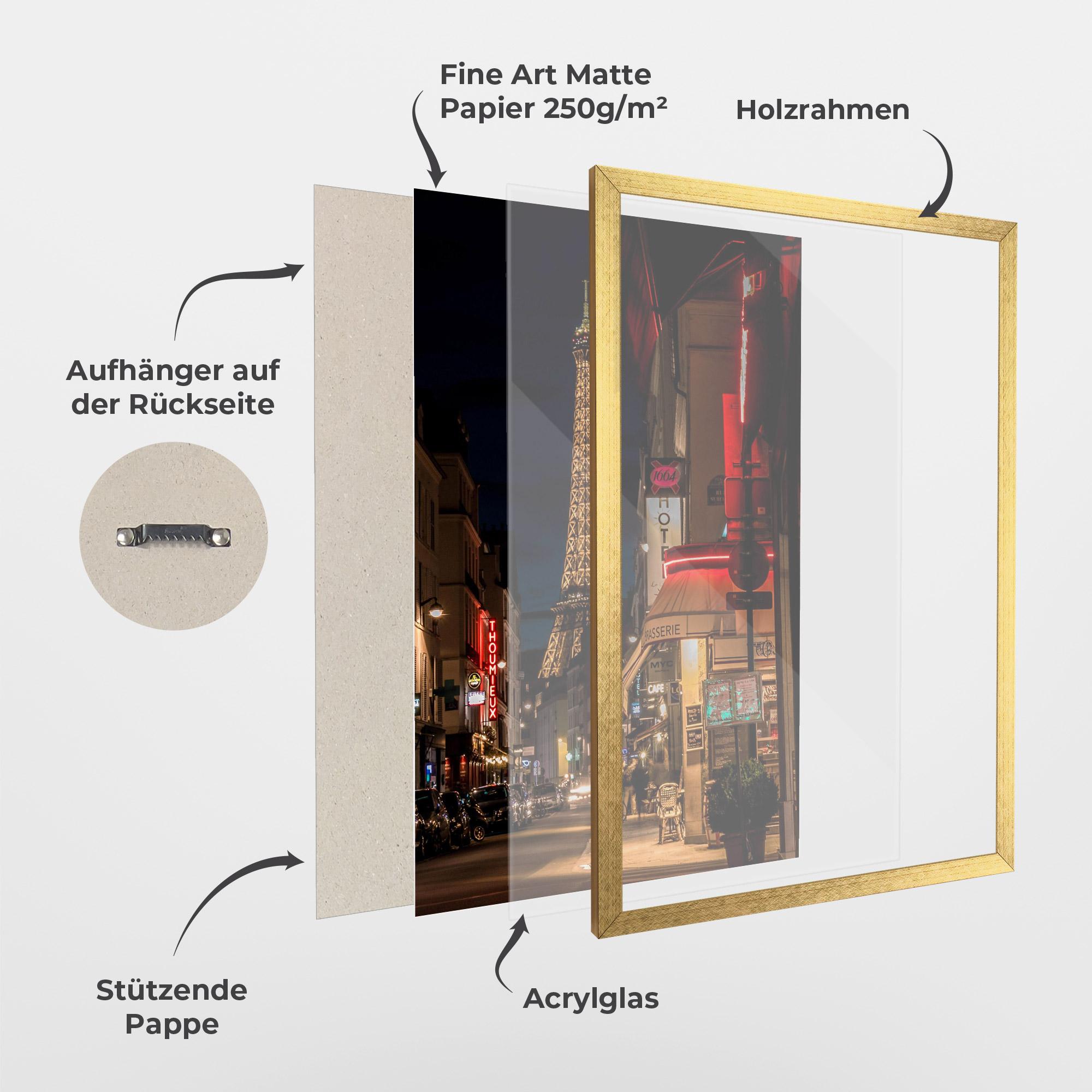 Gerahmte Poster Paris Walk mockup 1