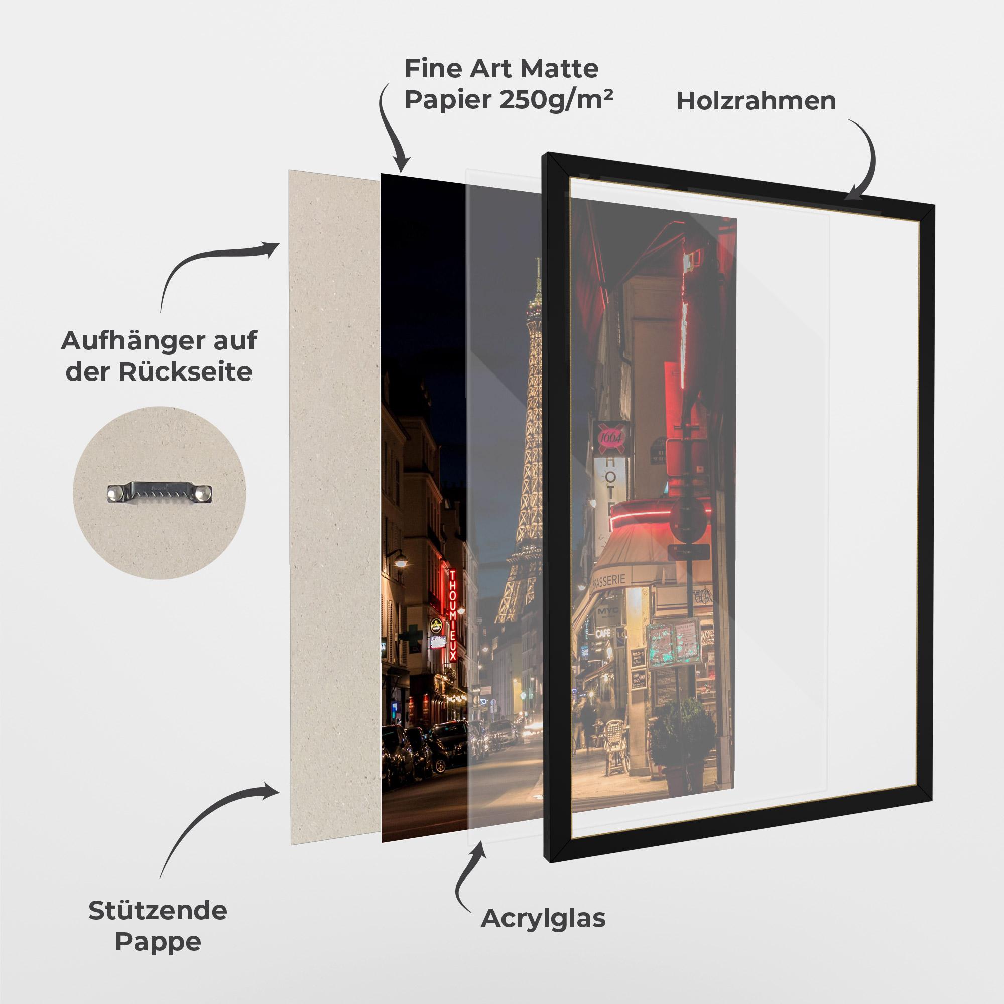 Gerahmte Poster Paris Walk mockup 1