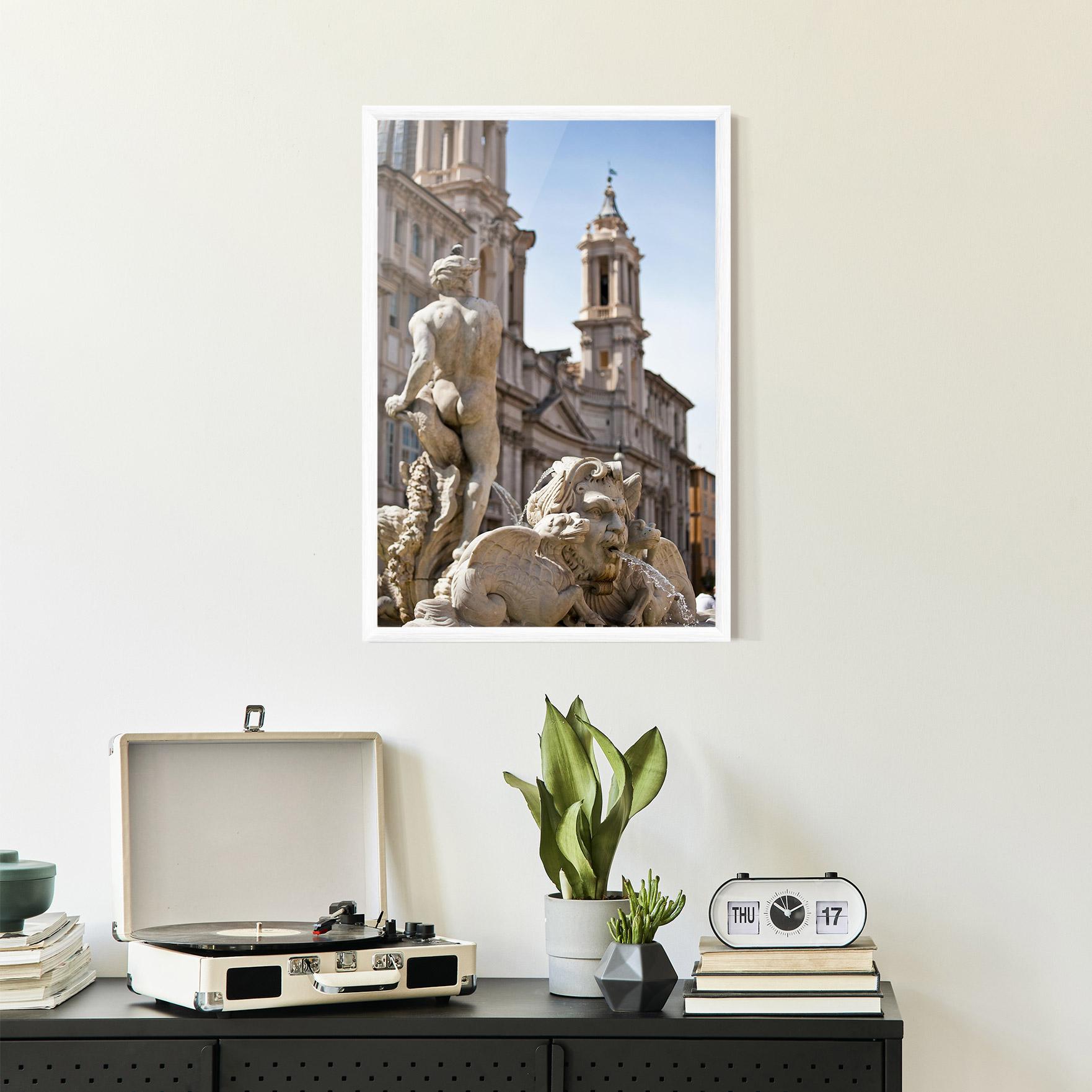 Gerahmte Poster Baroque Statue Italy mockup 2