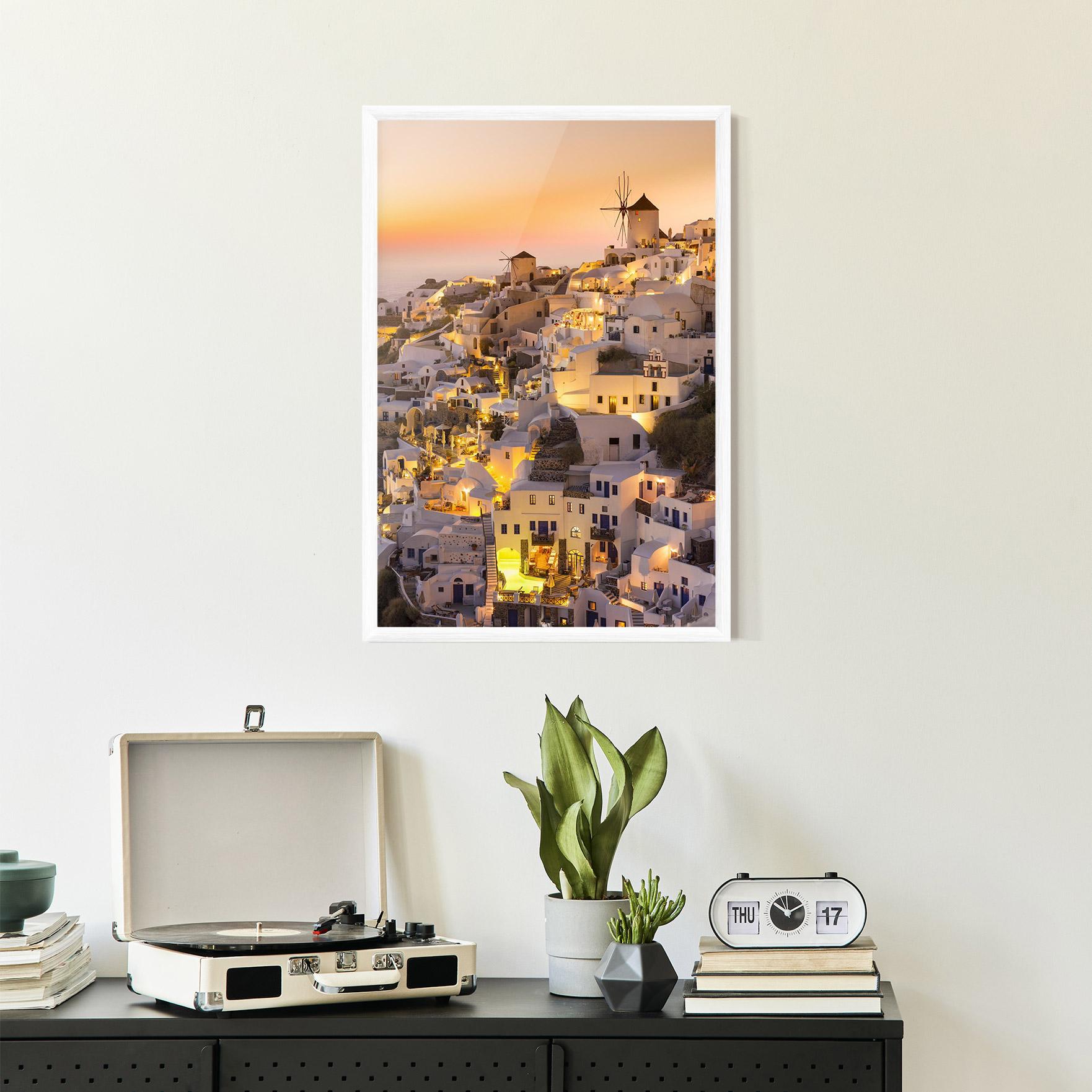 Gerahmte Poster Santorini Greece mockup 2