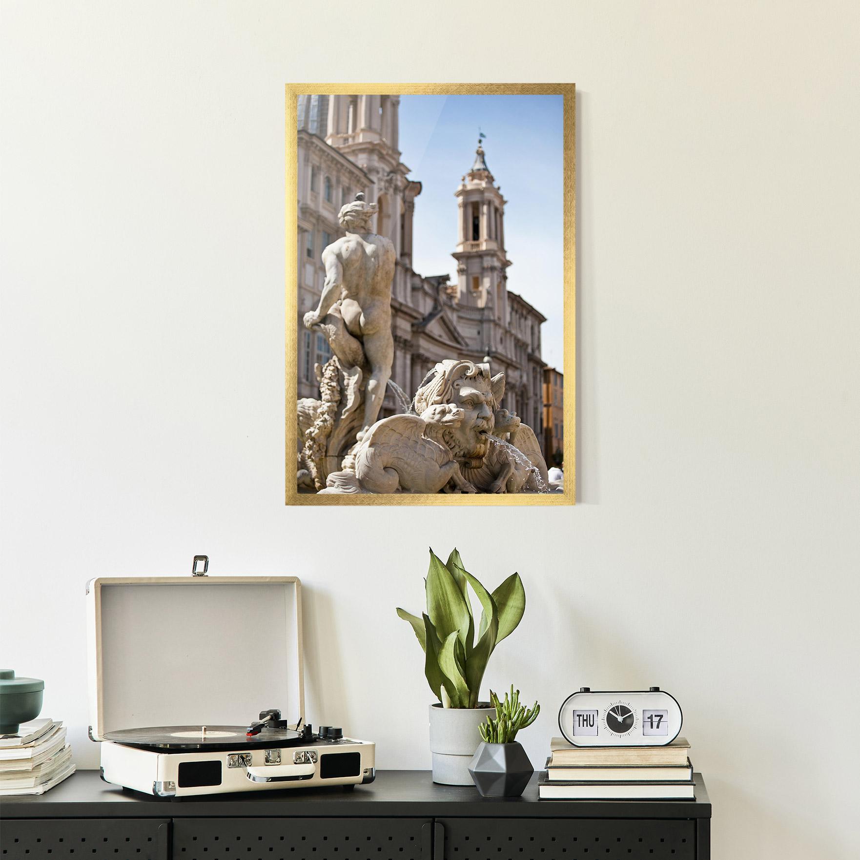 Gerahmte Poster Baroque Statue Italy mockup 2