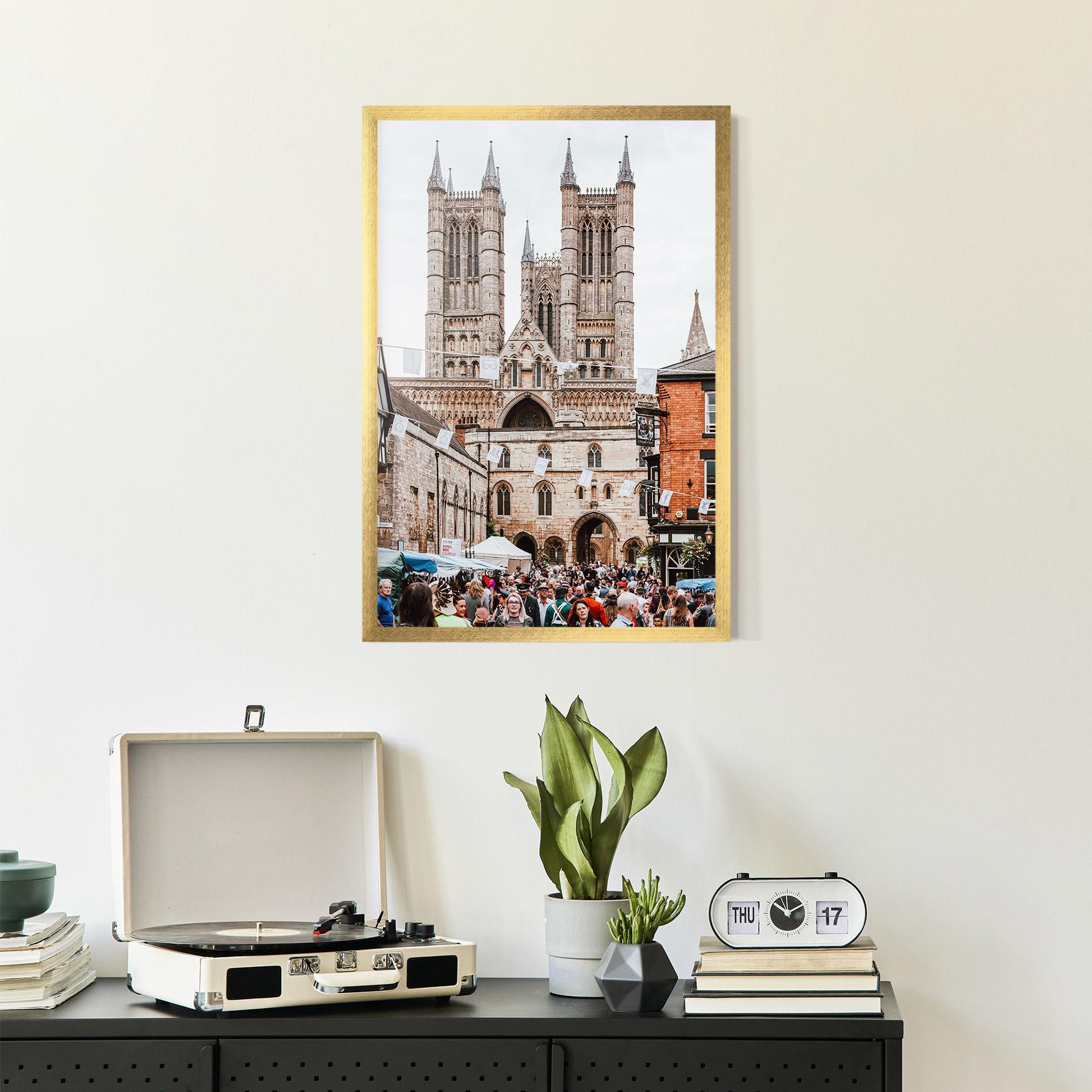 Gerahmte Poster Lincoln Cathedral mockup 2